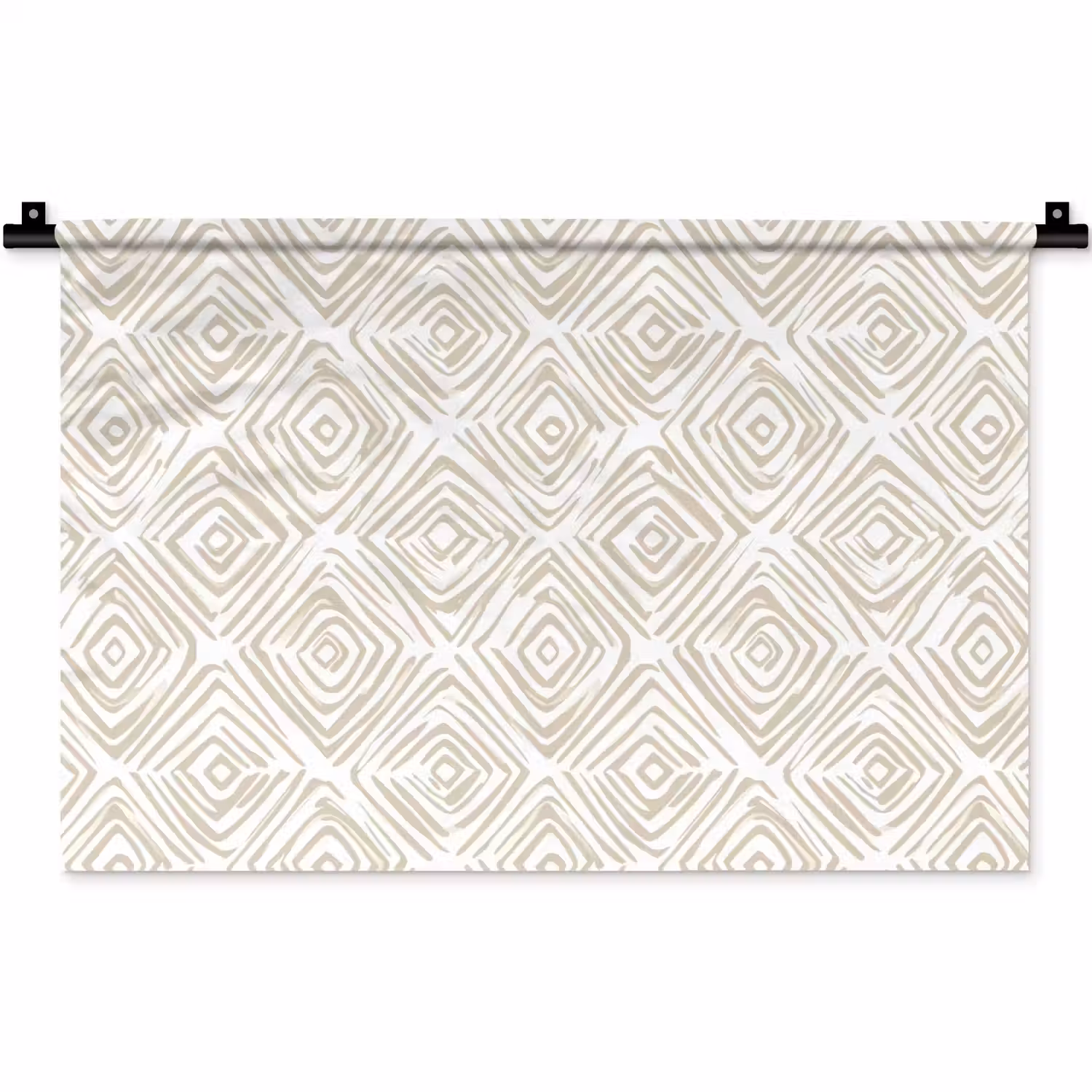 Abstract - Ruit - Beige Wandkleed katoen klein 269 -zz3d