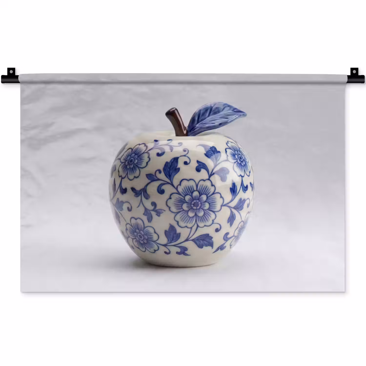 Appel - Blauw - Klassiek Wandkleed katoen klein -zz3d