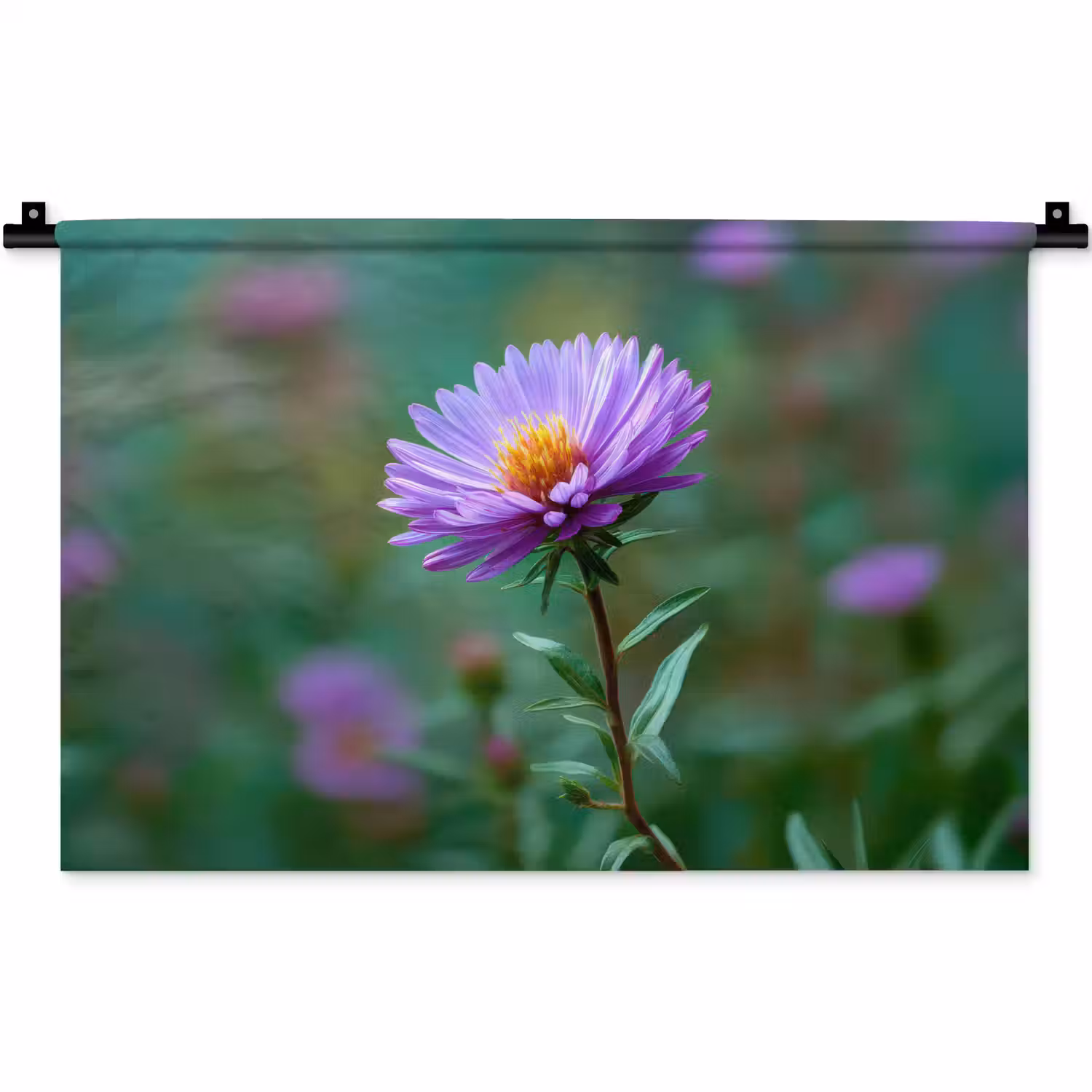 Aster - Paars - Bloem - Blaadjes Wandkleed katoen klein -zz3d