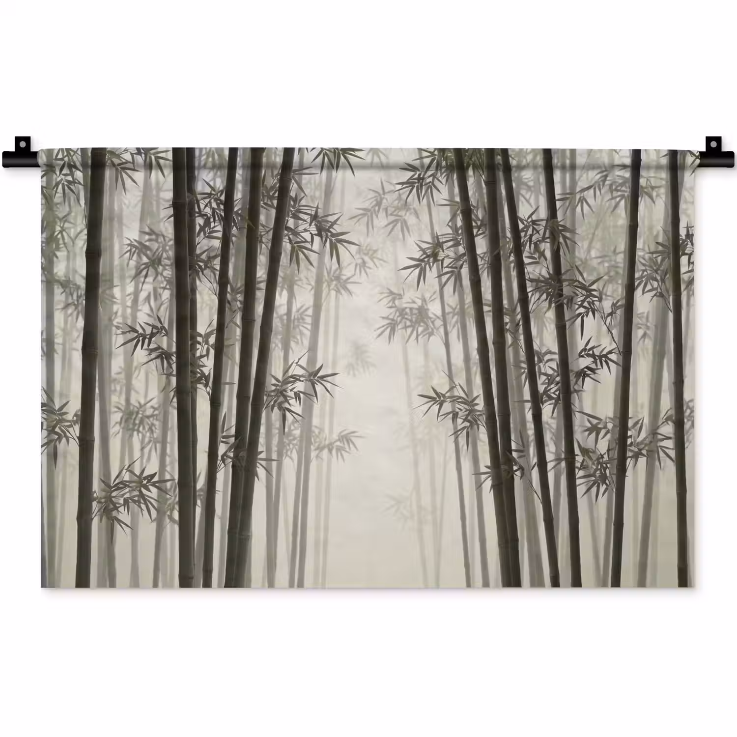 Bamboe - Bos - Mist - Natuur Wandkleed katoen klein -zz3d