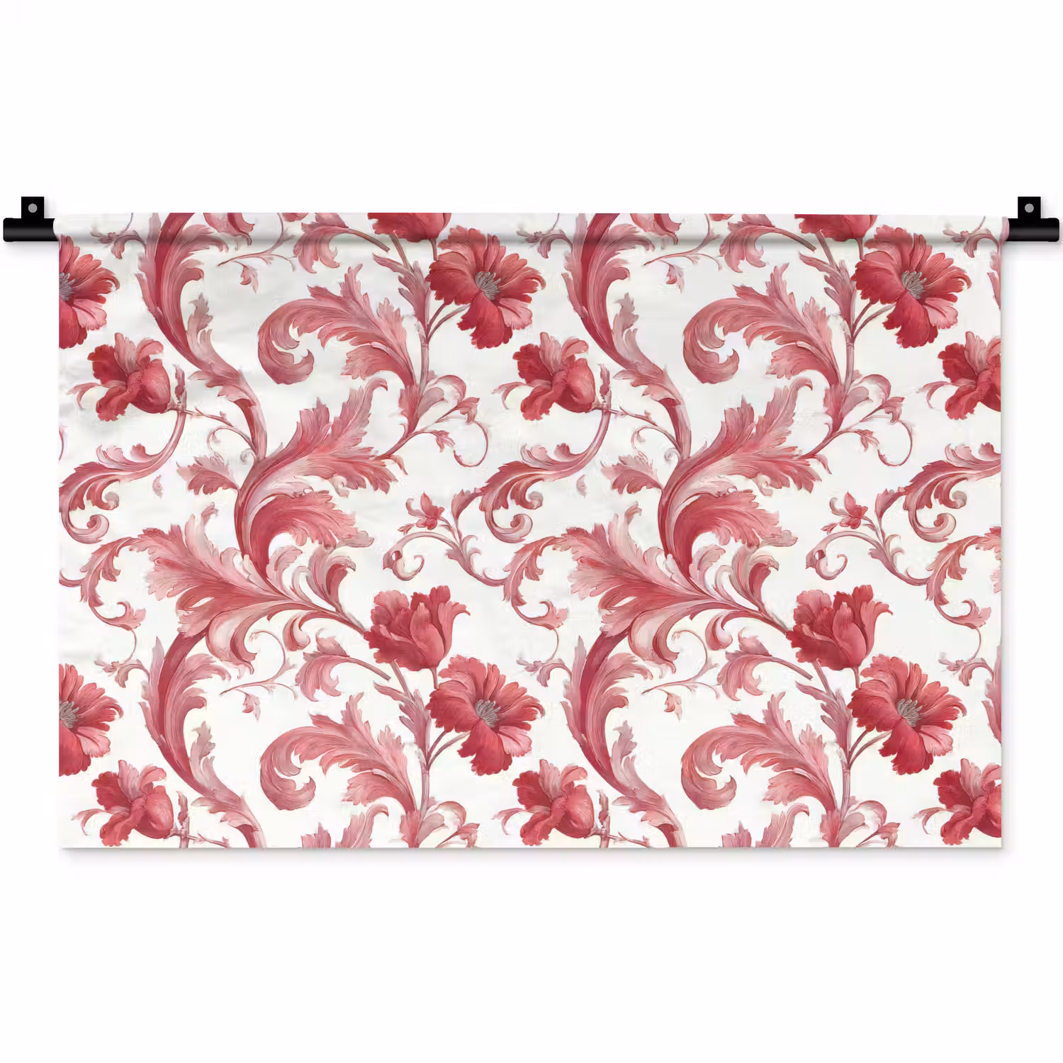 Barok - Patroon - Rood Wandkleed katoen klein 269 -zz3d
