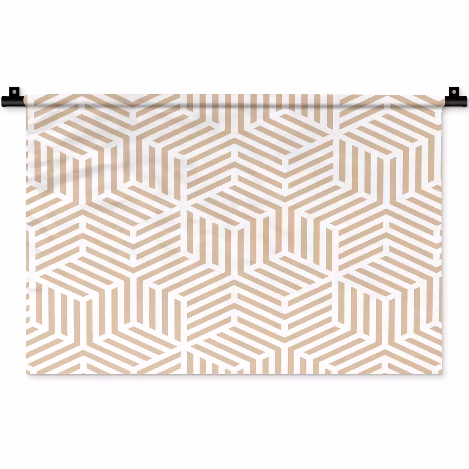 Beige - Geometrie - Patronen - Abstract Wandkleed katoen klein 269 -zz3d