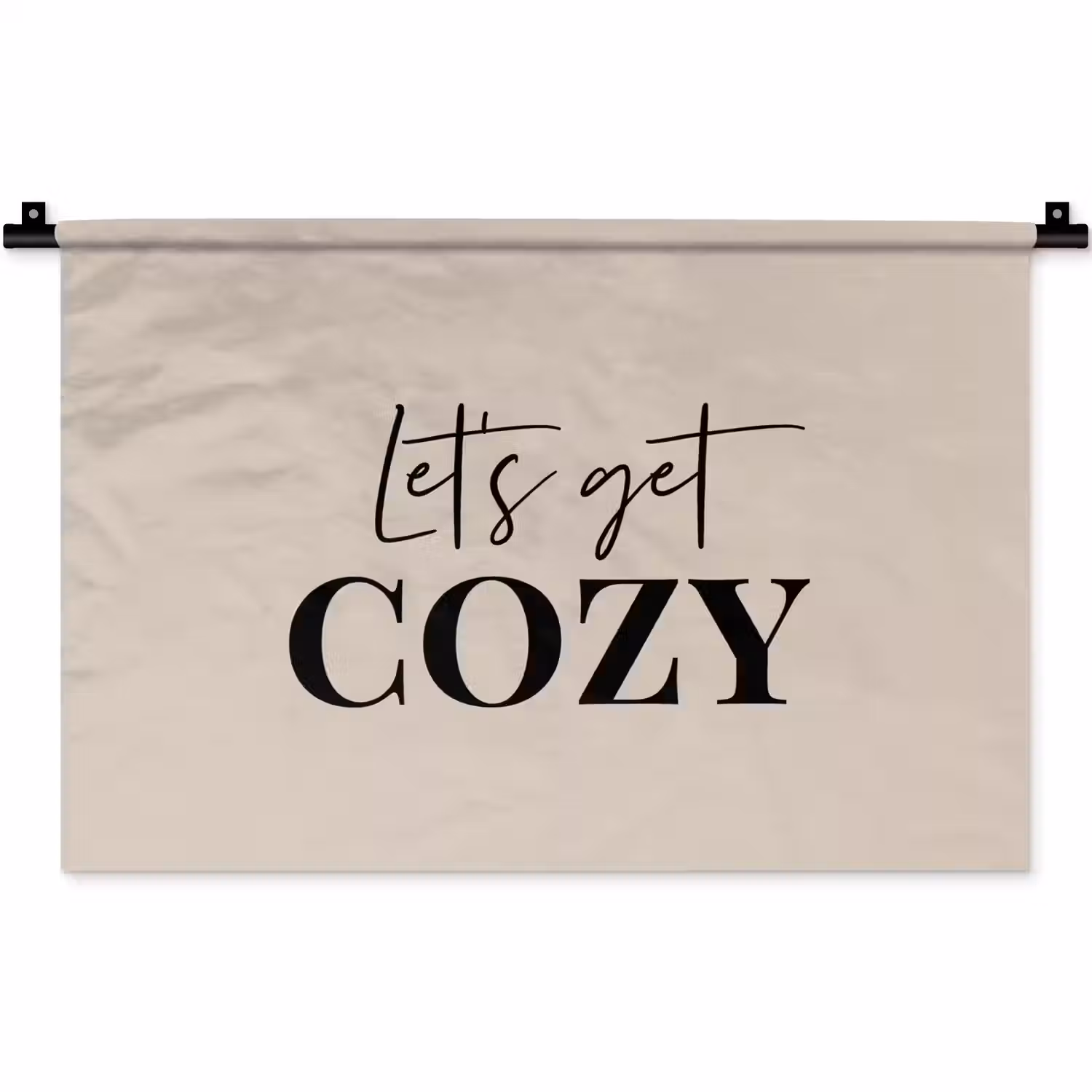 Beige - Winter - Quote - Cozy Wandkleed katoen klein -zz3d