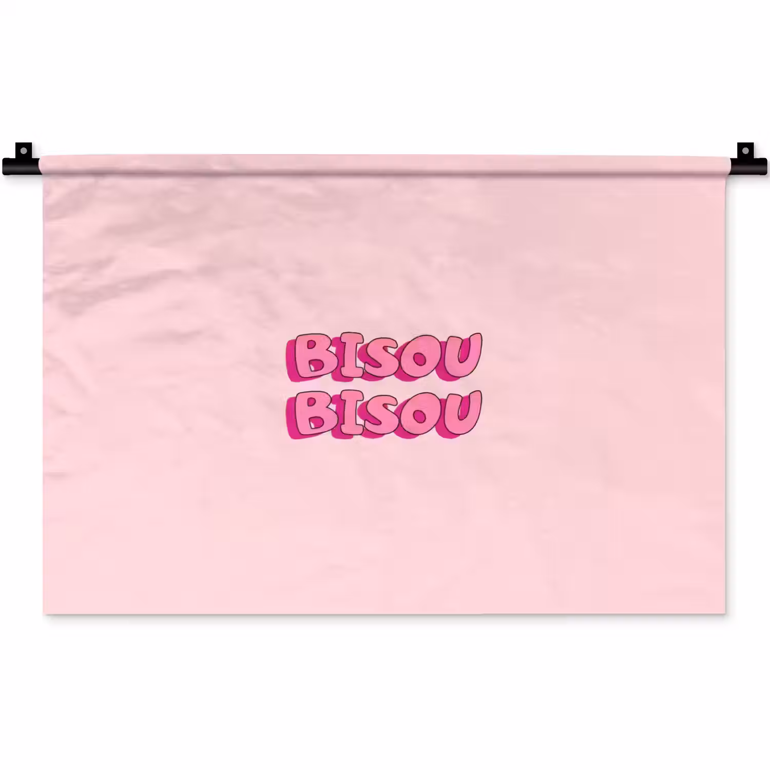 Bisou - Roze - Schaduw Wandkleed katoen klein -zz3d