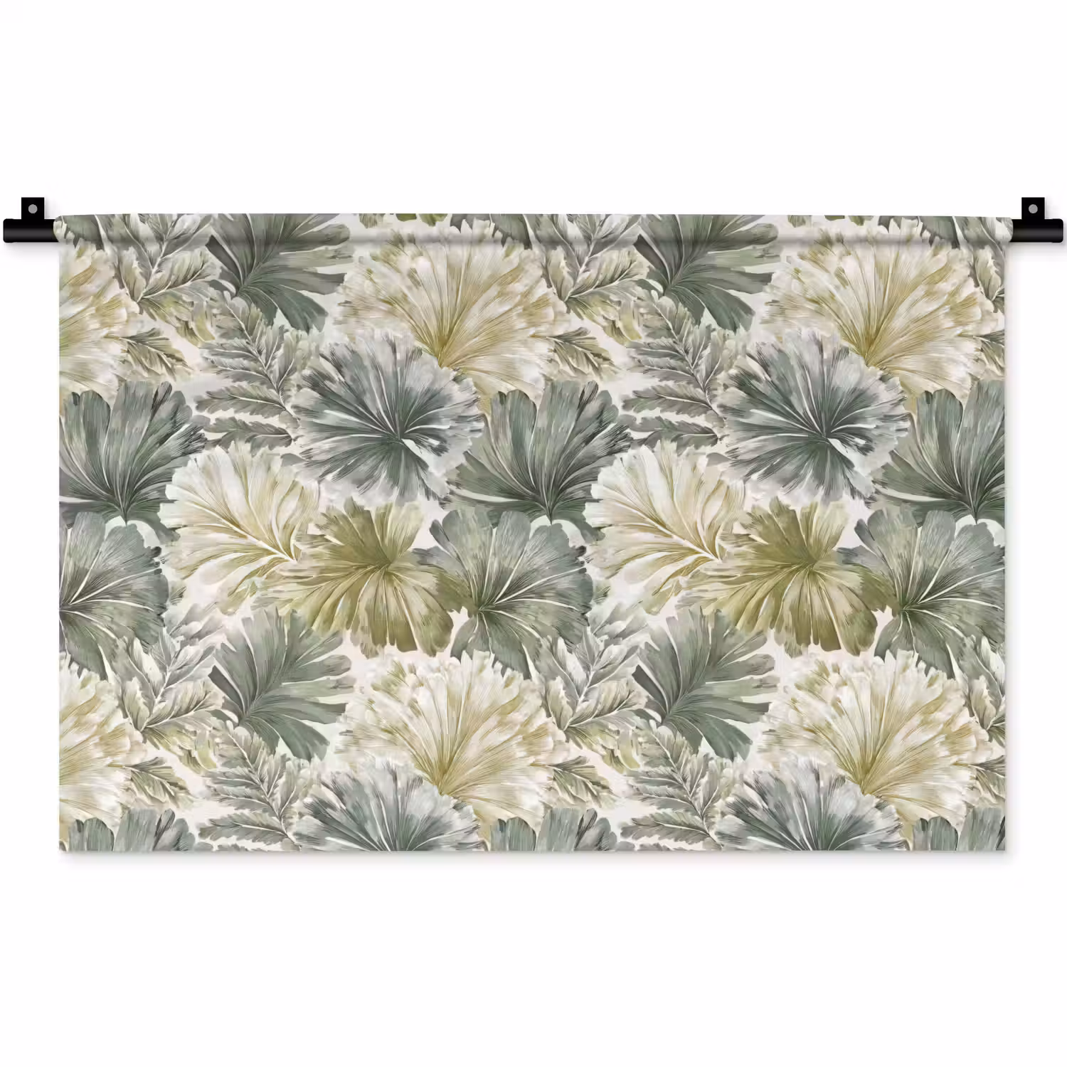 Bladeren - Botanisch - Groen Wandkleed katoen klein 269 -zz3d