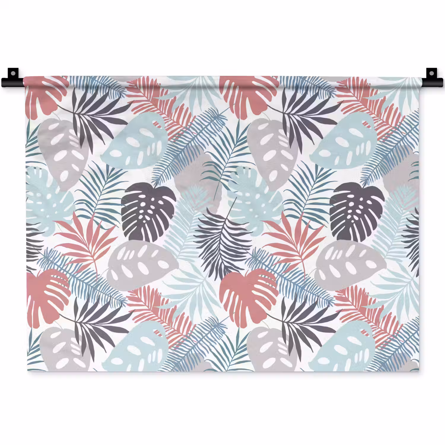 Bladeren - Pastel - Jungle Wandkleed katoen klein -zz3d