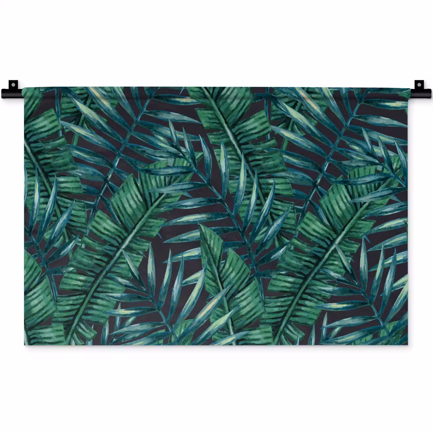 Bladeren - Tropical - Jungle Wandkleed katoen klein -zz3d