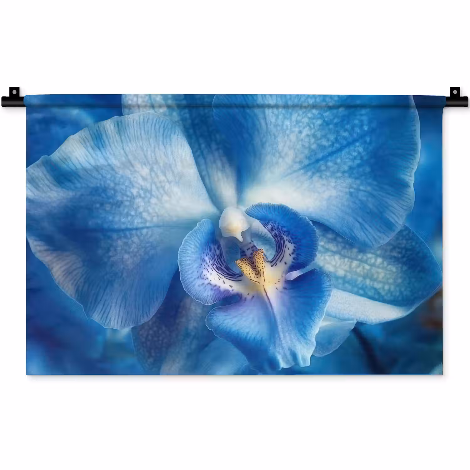 Blauw - Orchidee - Elegeant Wandkleed katoen klein -zz3d