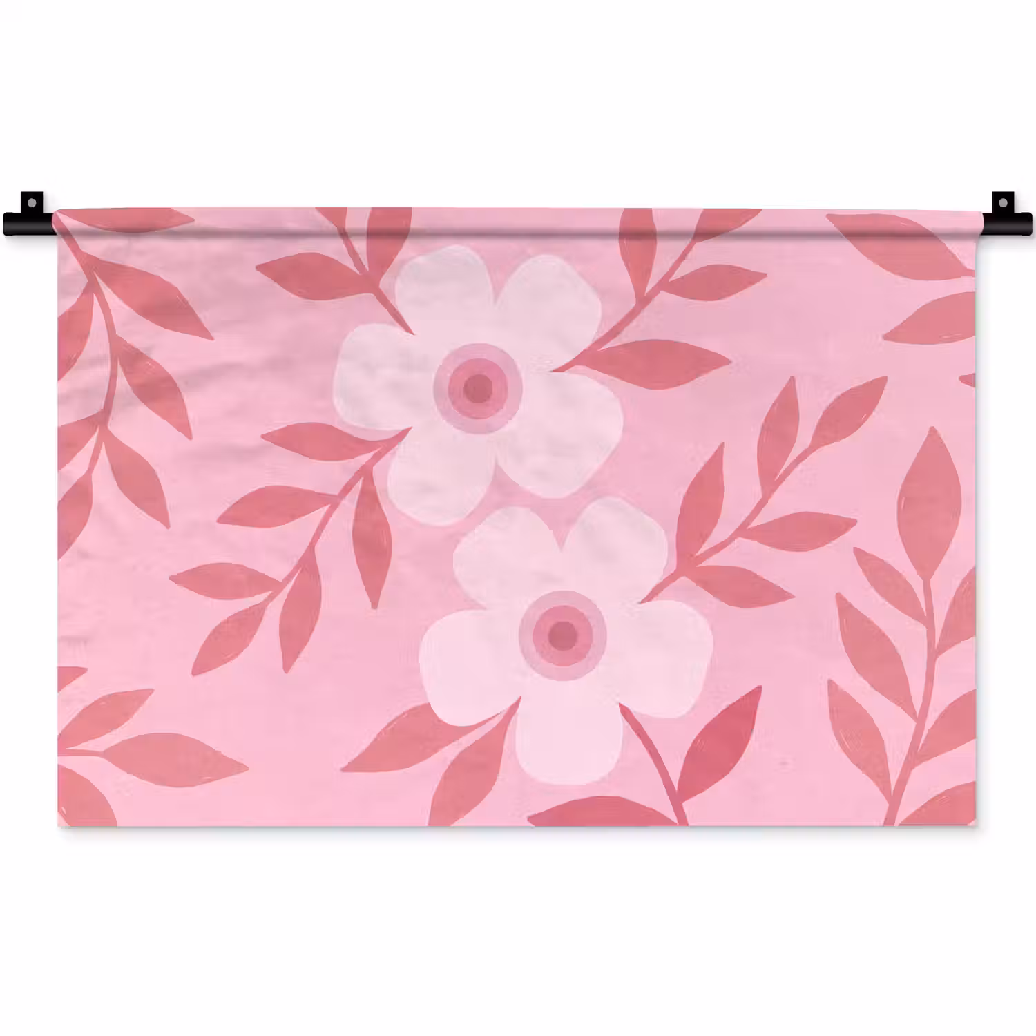 Bloemen - Abstract - Modern - Roze - Natuur Wandkleed katoen klein -zz3d