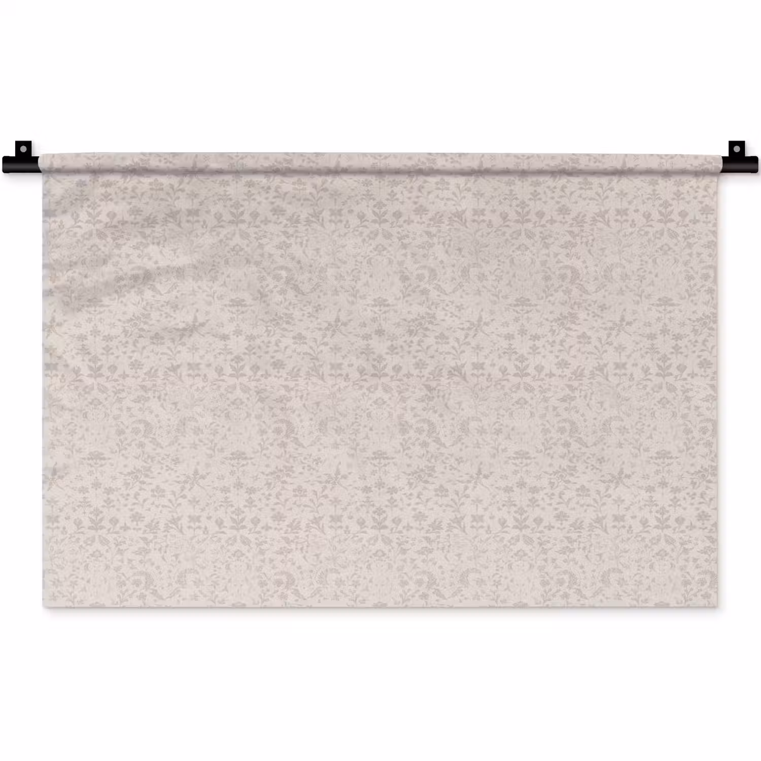 Bloemen - Bladeren - Licht - Taupe Wandkleed katoen klein 269 -zz3d