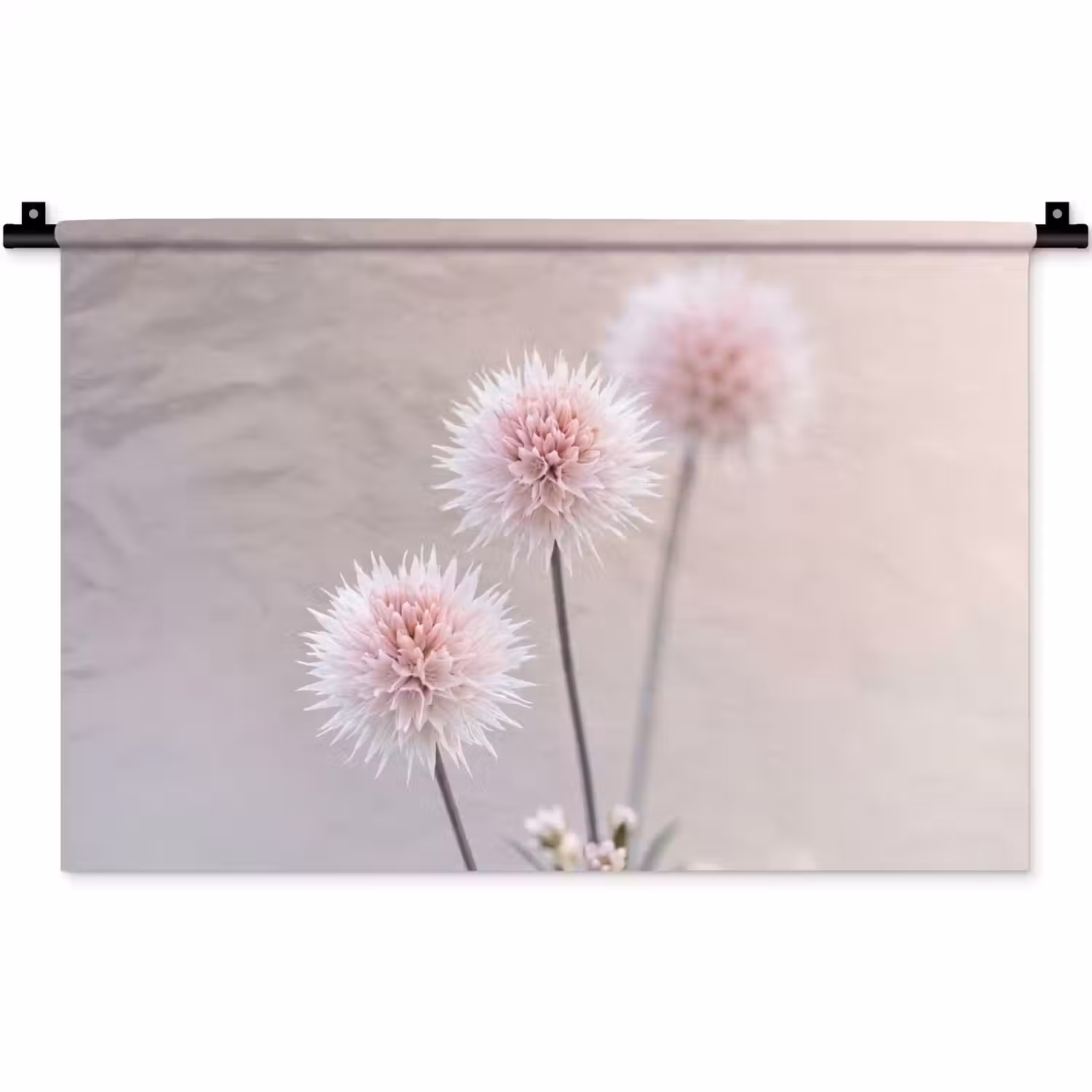 Bloemen - Bollen - Roze Wandkleed katoen klein -zz3d