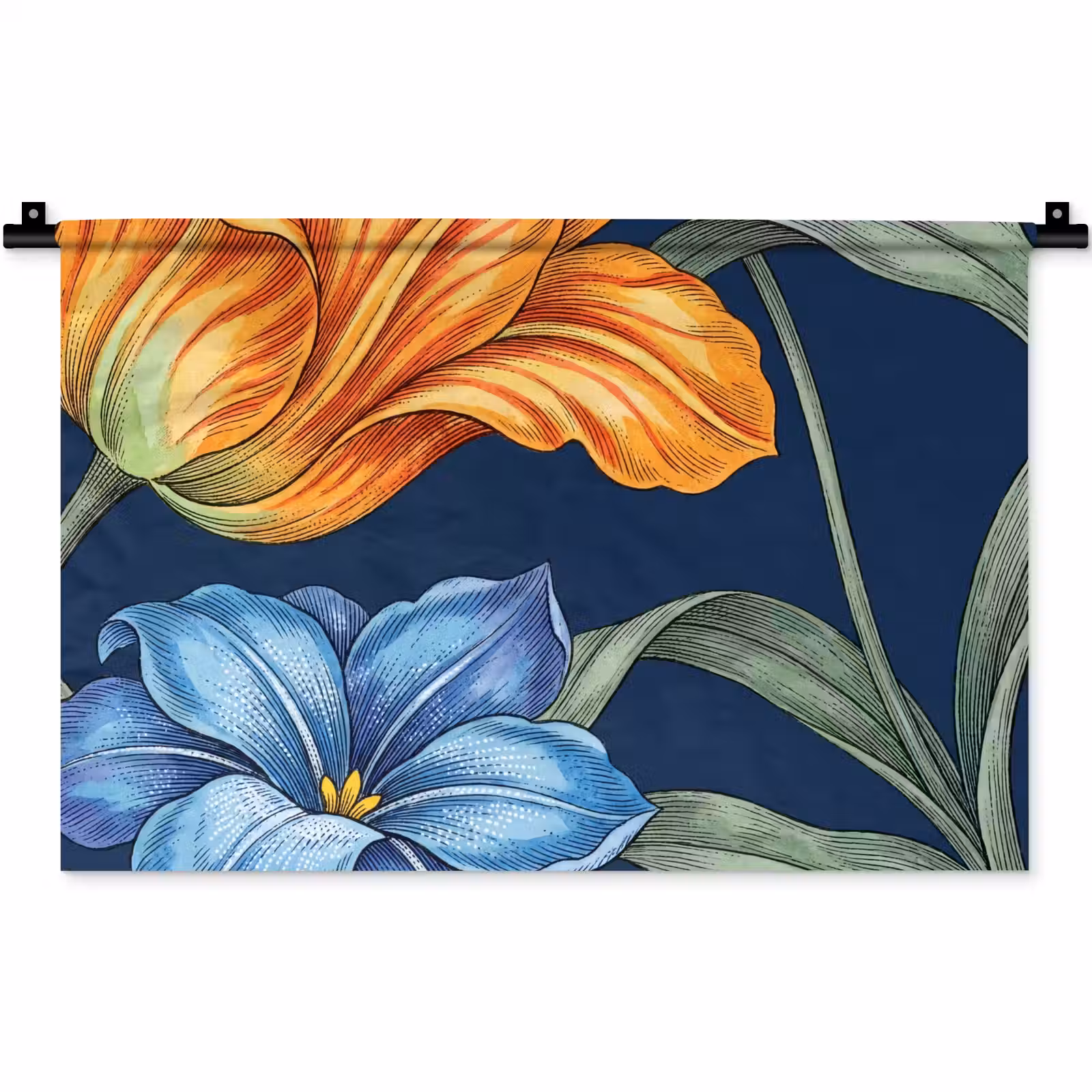 Wandkleed - Bloemen - Botanisch - Patroon - Bloemen - Botanisch - Patroon Wandkleed katoen klein