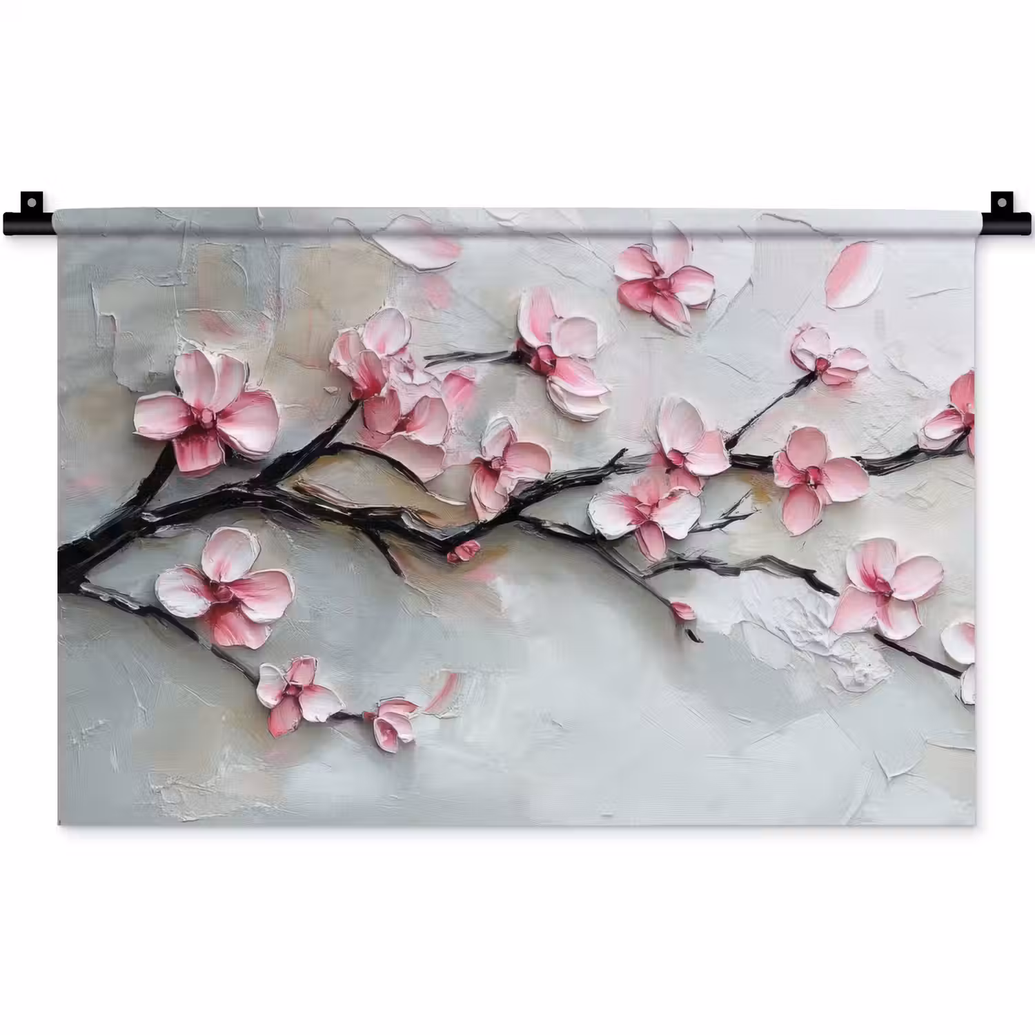 Bloesem - Kunstzinnig - Roze - Sakura Wandkleed katoen klein -zz3d