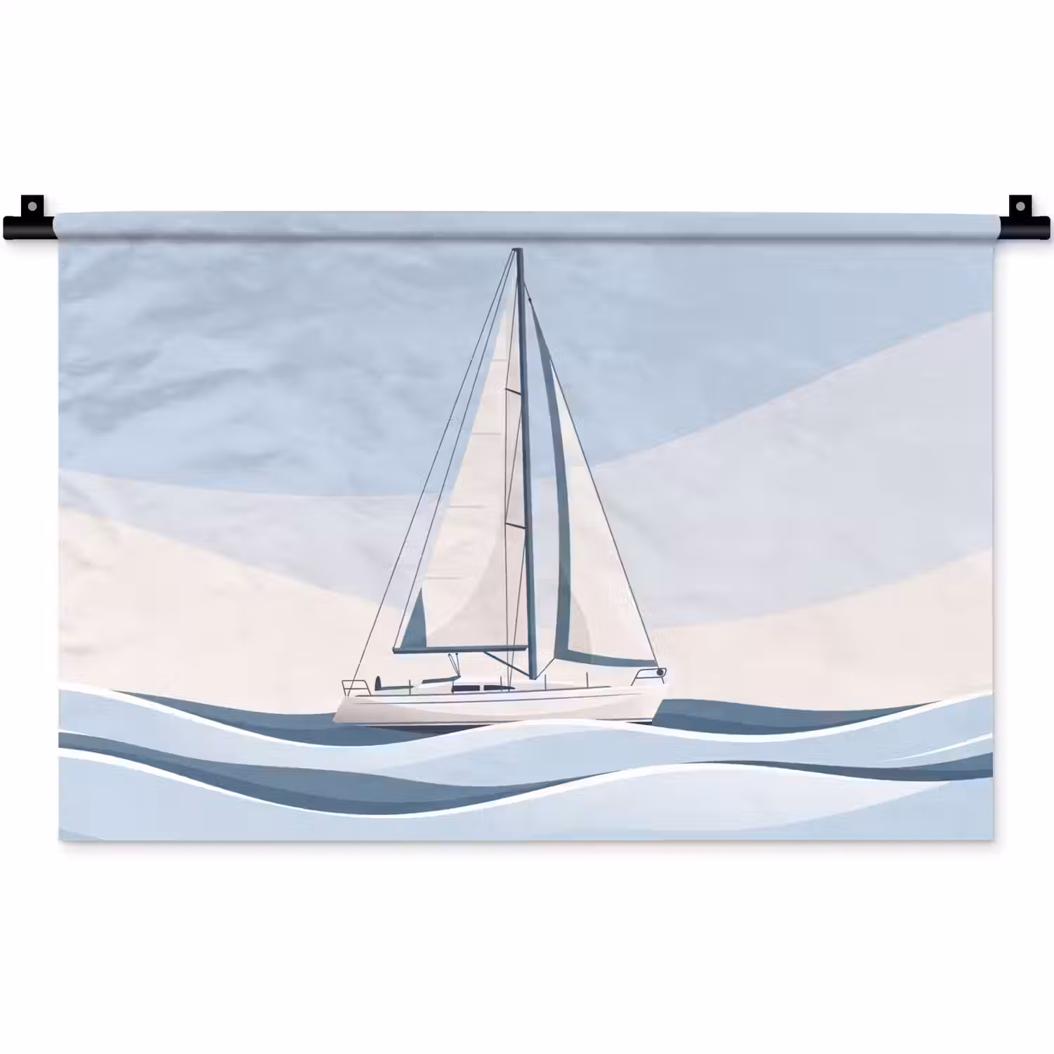 Boot - Zeil - Zee - Modern - Beige Wandkleed katoen klein -zz3d