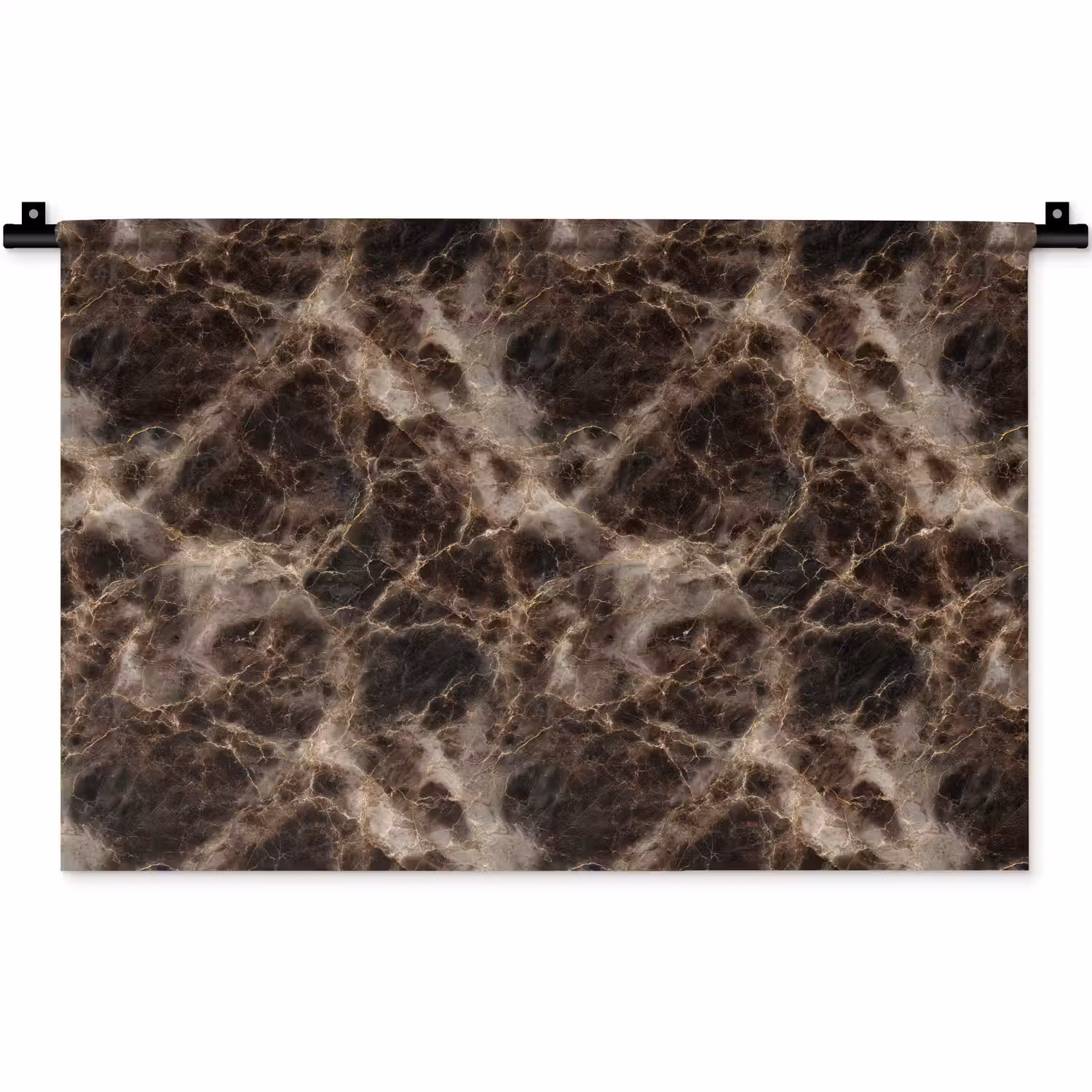 Bruin - Goud - Marmer Wandkleed katoen klein 269 -zz3d