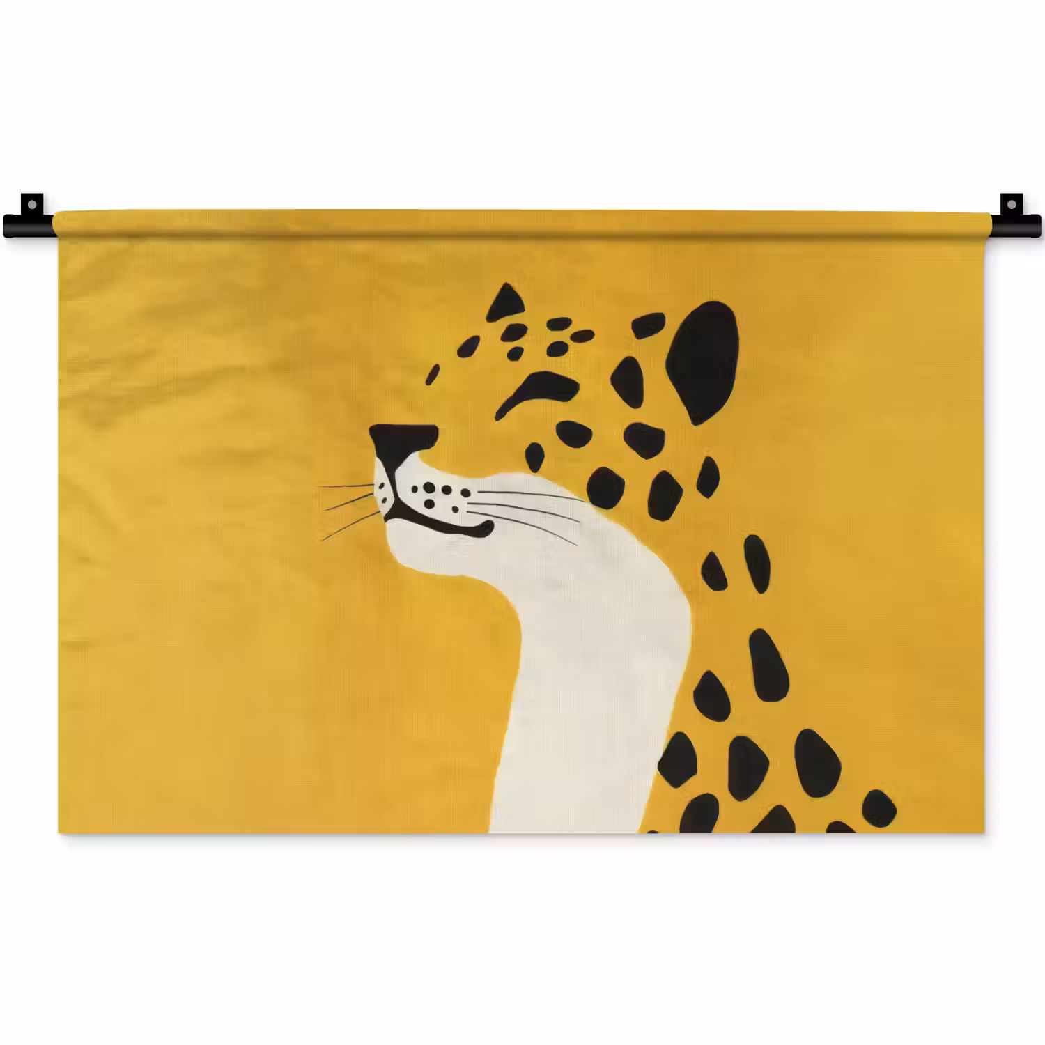 Cheetah - Illustratie - Geel Wandkleed katoen klein -zz3d