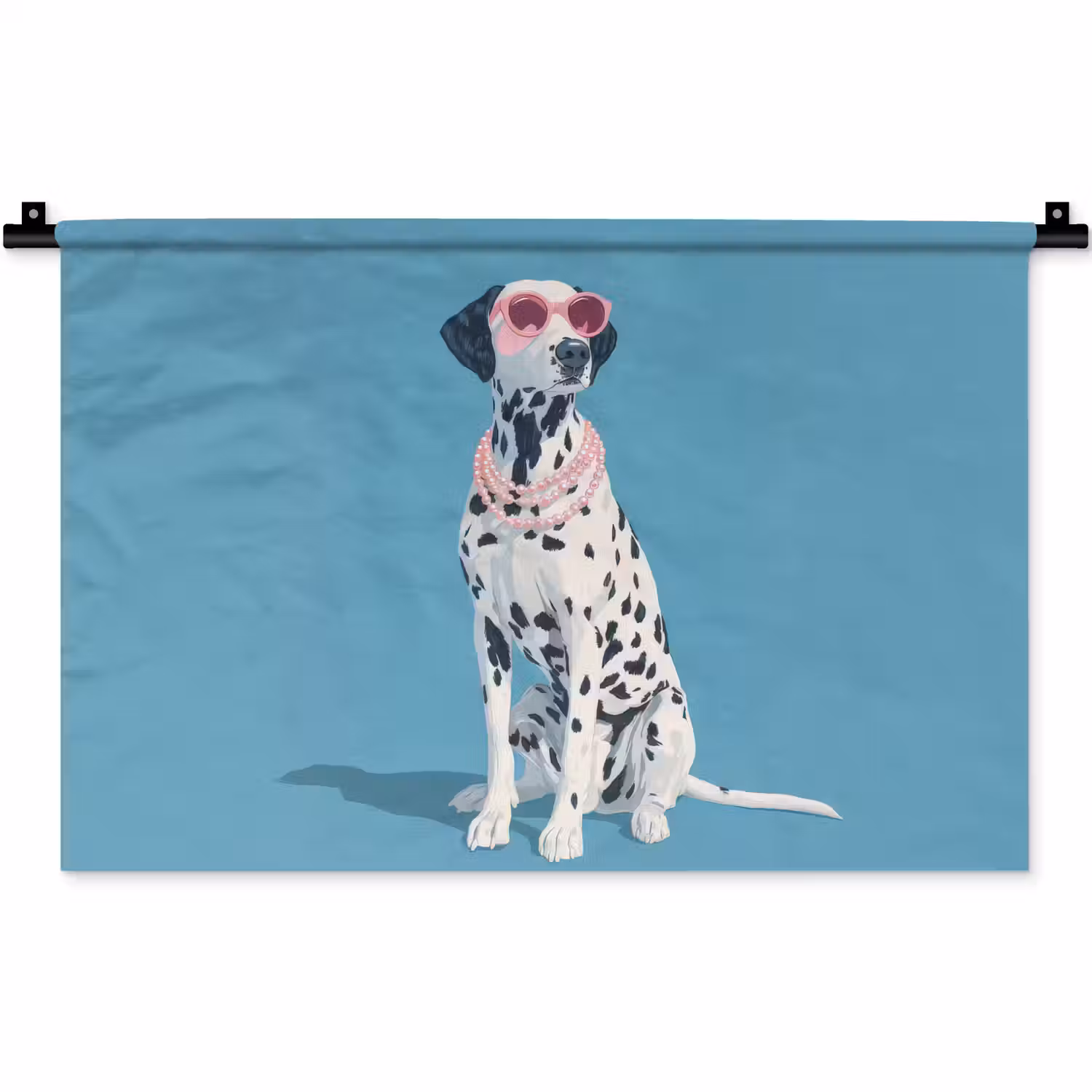 Dalmatiër - Zonnebril - Blauw Wandkleed katoen klein -zz3d