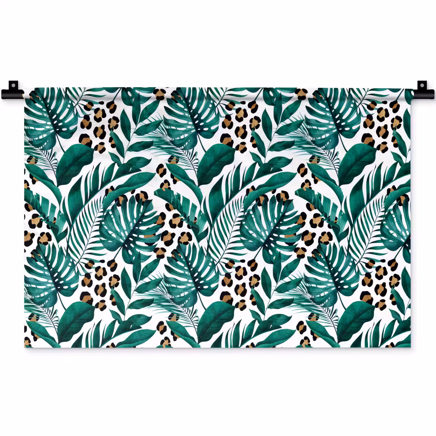Dierenprint - Panter - Bladeren - Tropisch - Jungle Wandkleed katoen klein -zz3d