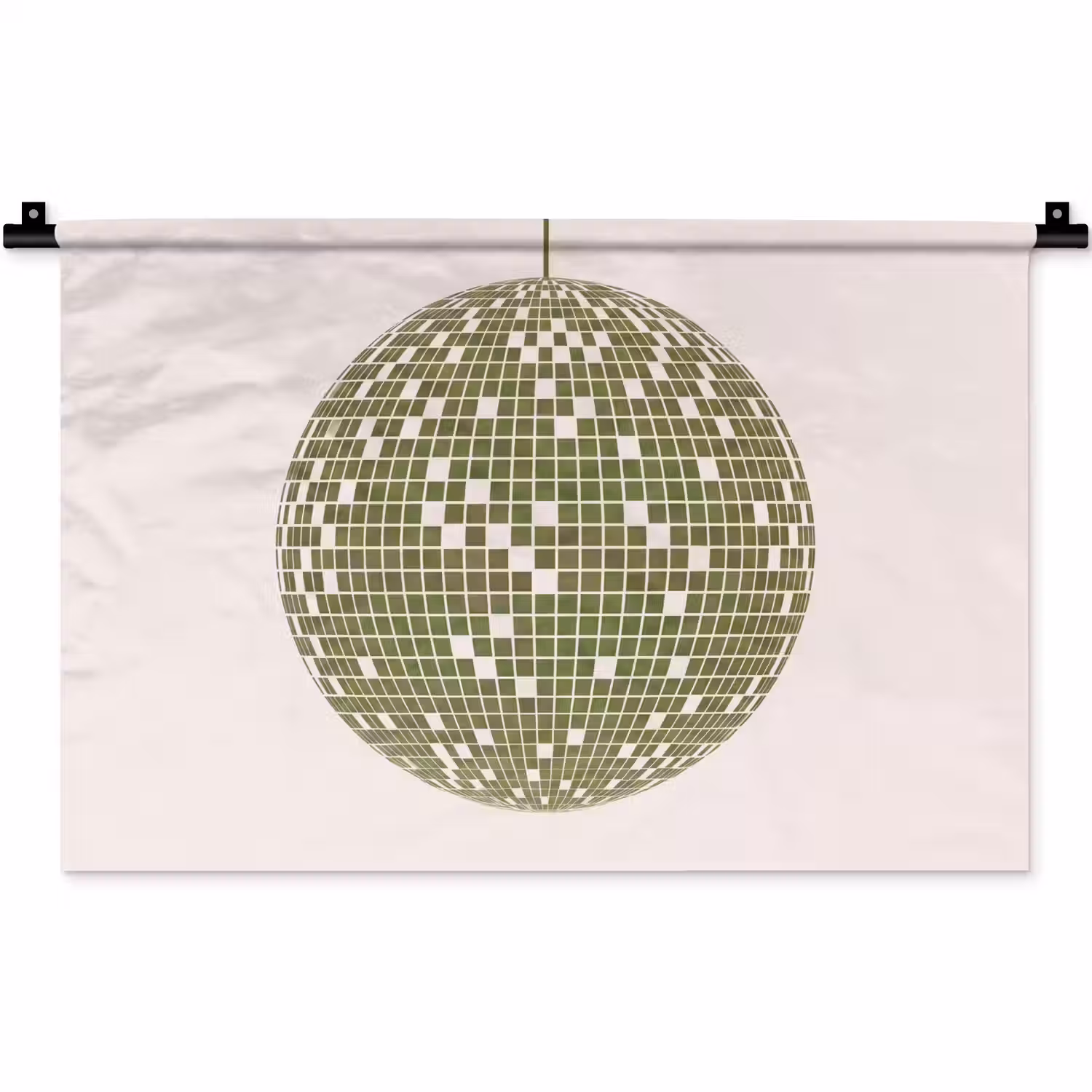 Disco - Bal - Groen - Abstract - Modern Wandkleed katoen klein -zz3d