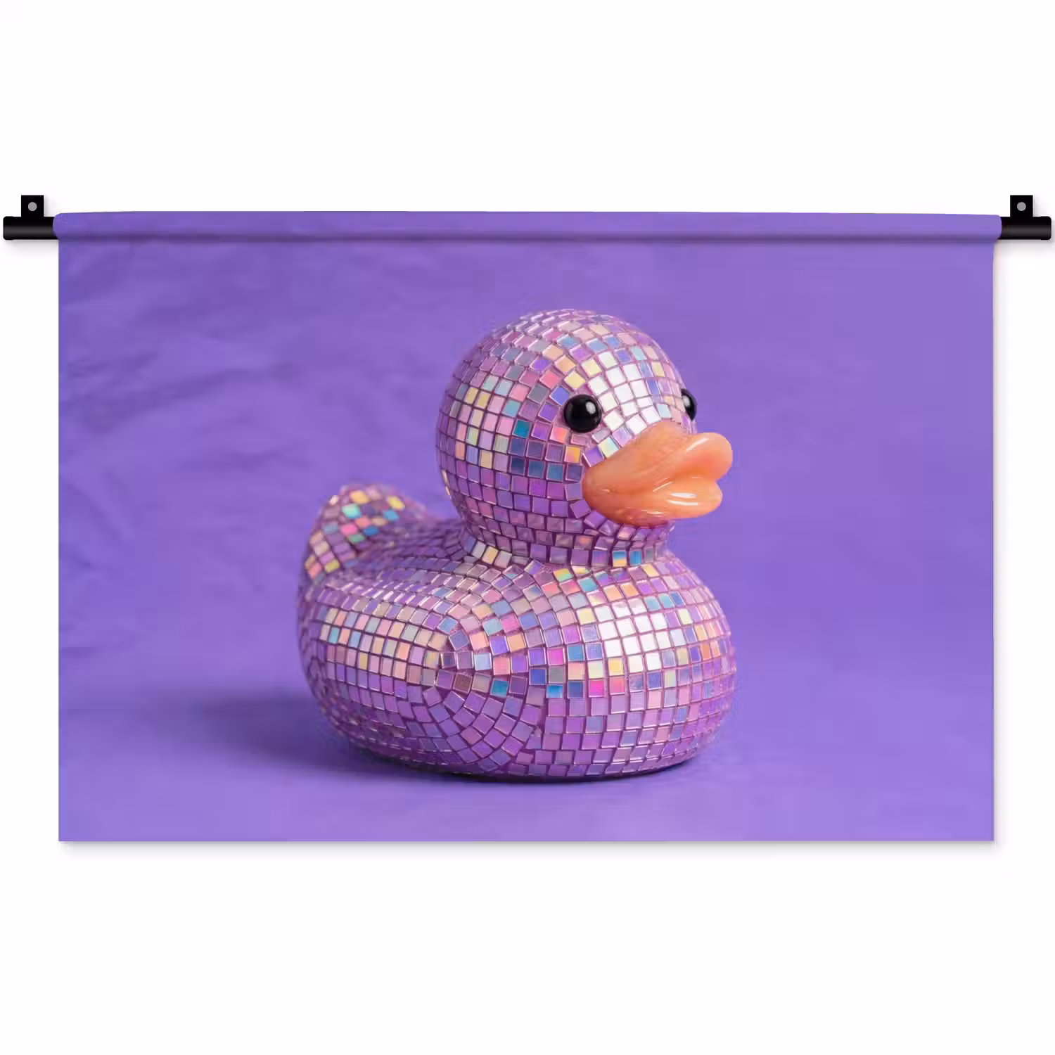 Disco - Eend - Paars Wandkleed katoen klein -zz3d
