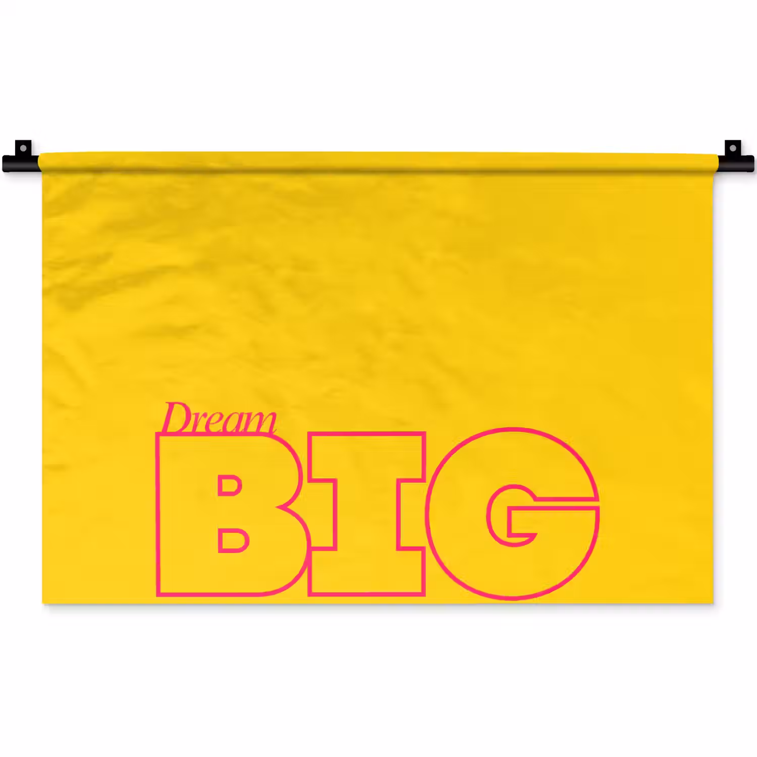 Dream big - Geel - Grafisch Wandkleed katoen klein -zz3d