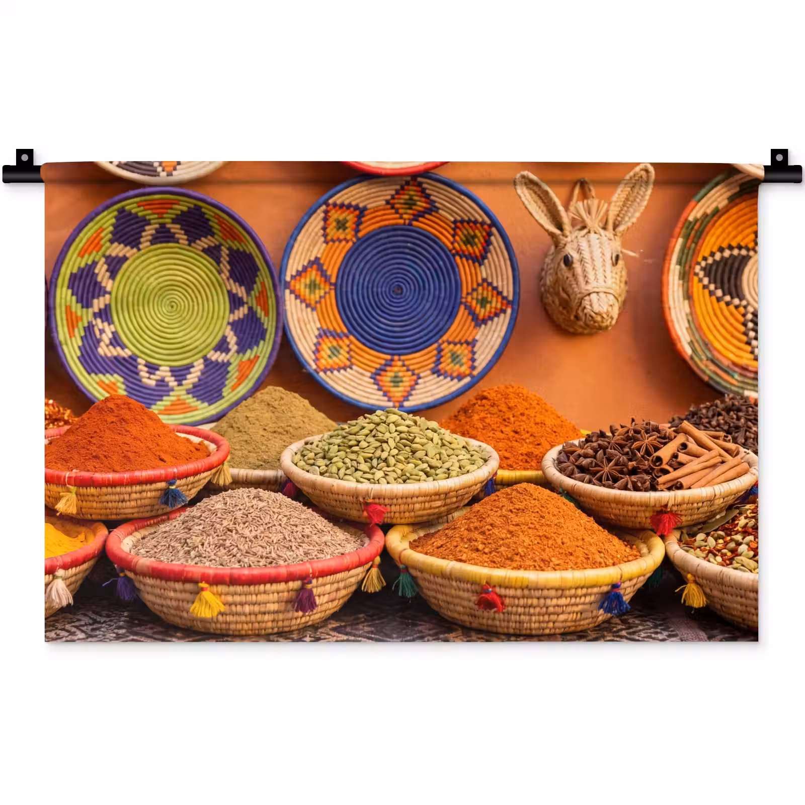 Wandkleed - Eten - Kleurrijk - Cultuur - Eten - Kleurrijk - Cultuur Wandkleed katoen klein