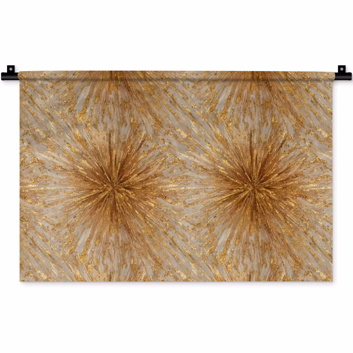 Explosie - Abstract - Goud - Wit Wandkleed katoen klein 269 -zz3d