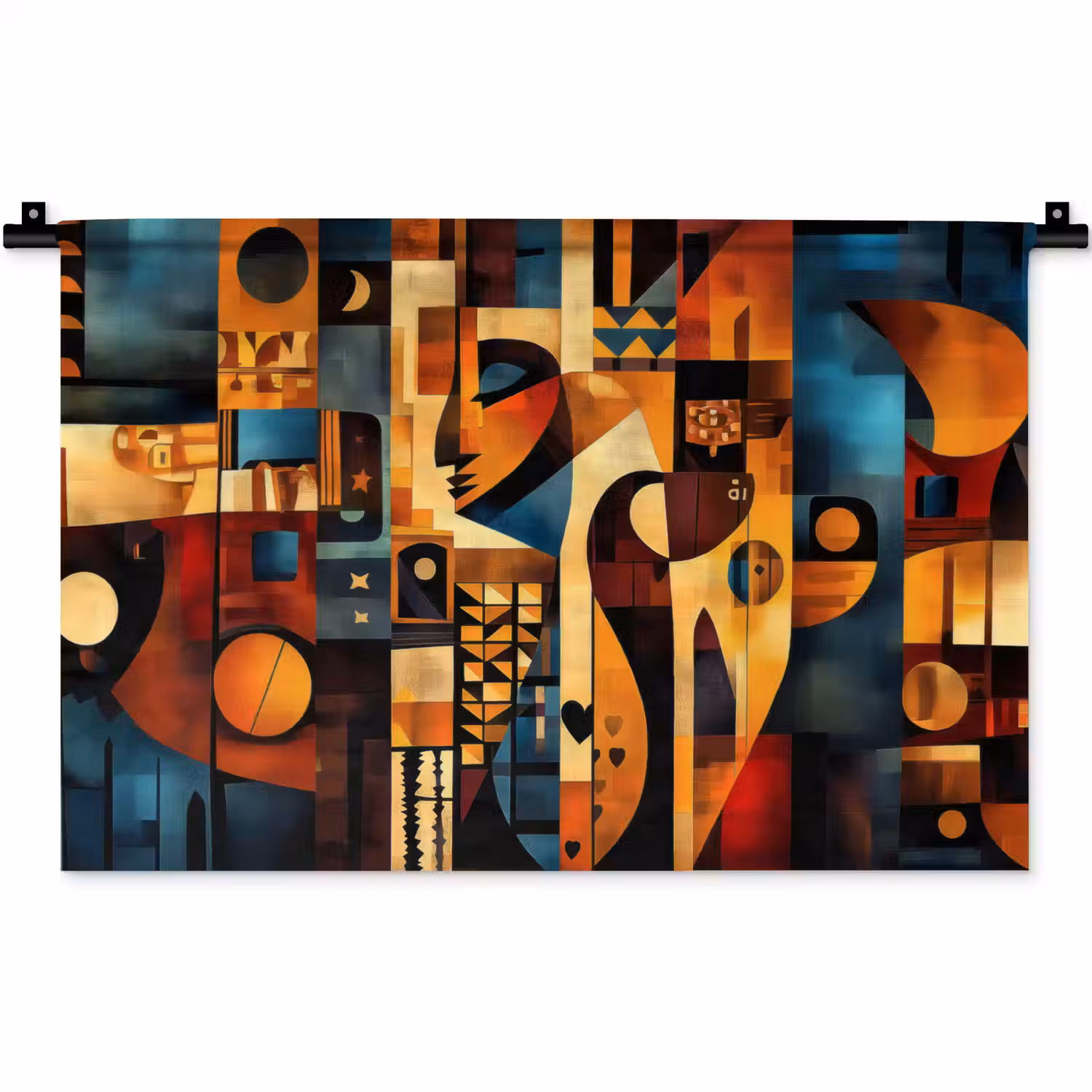 Figuren - Abstract - Symbolen Wandkleed katoen klein -zz3d