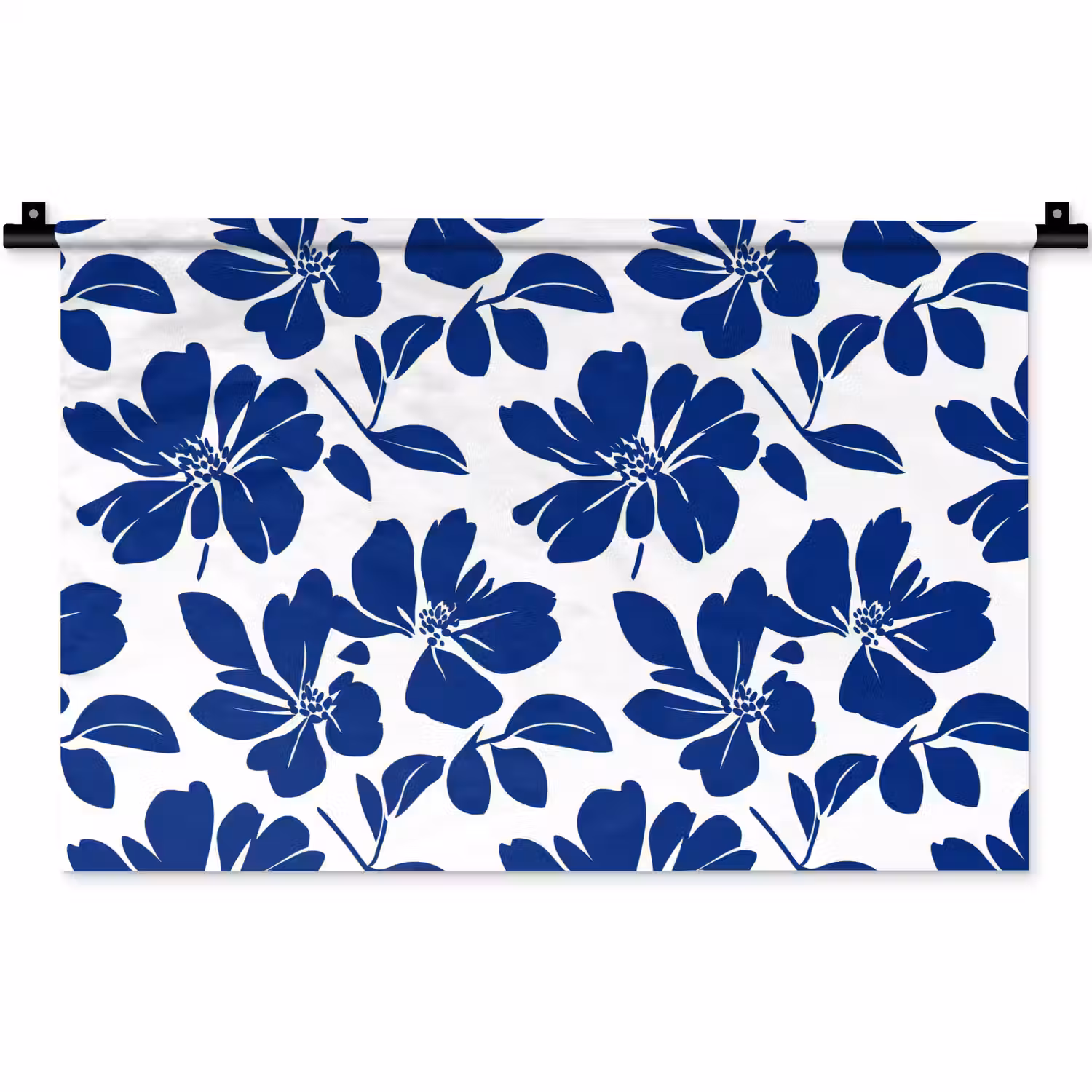 Floraal - Modern - Blauw Wandkleed katoen klein 269 -zz3d