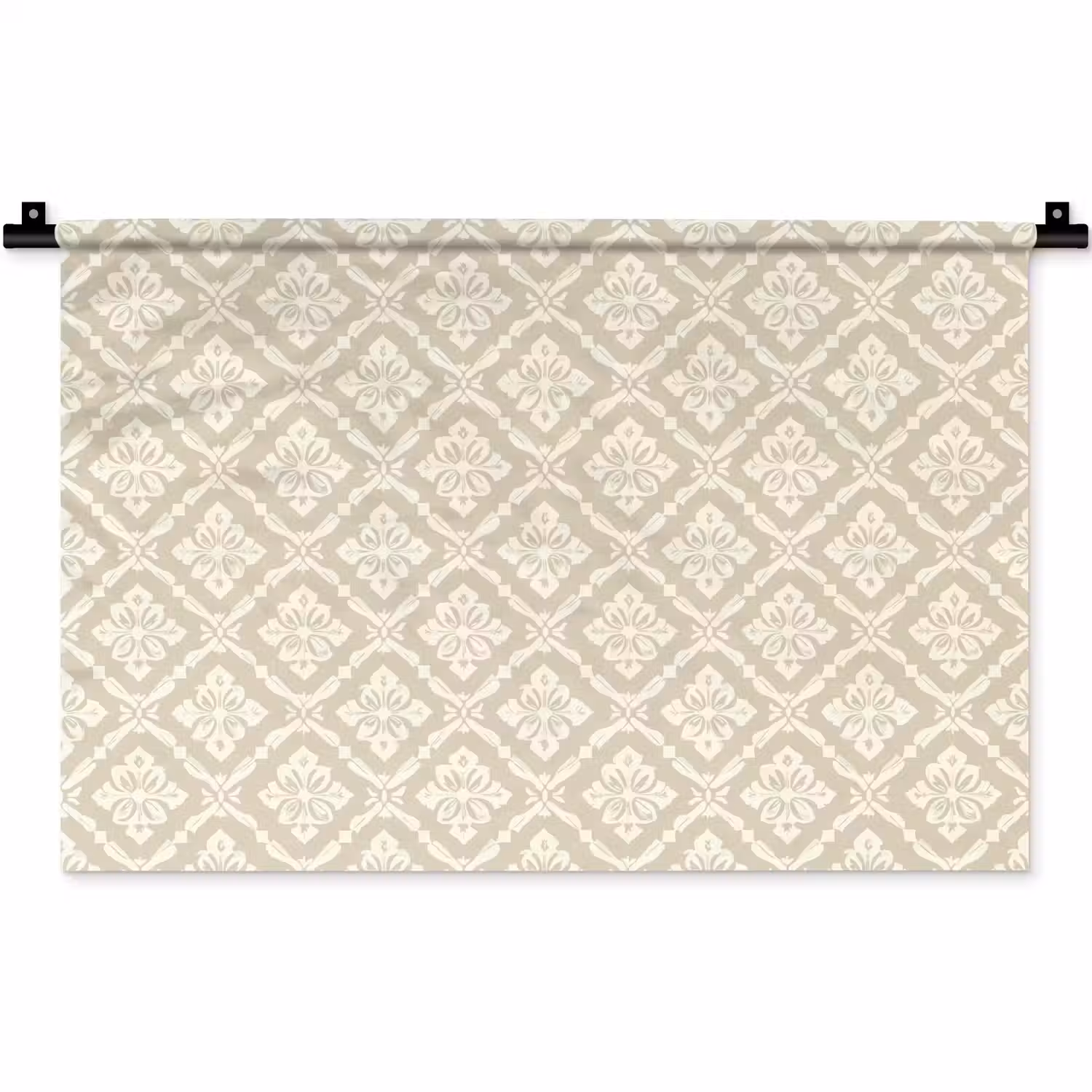 Floraal - Ornament - Beige Wandkleed katoen klein 269 -zz3d