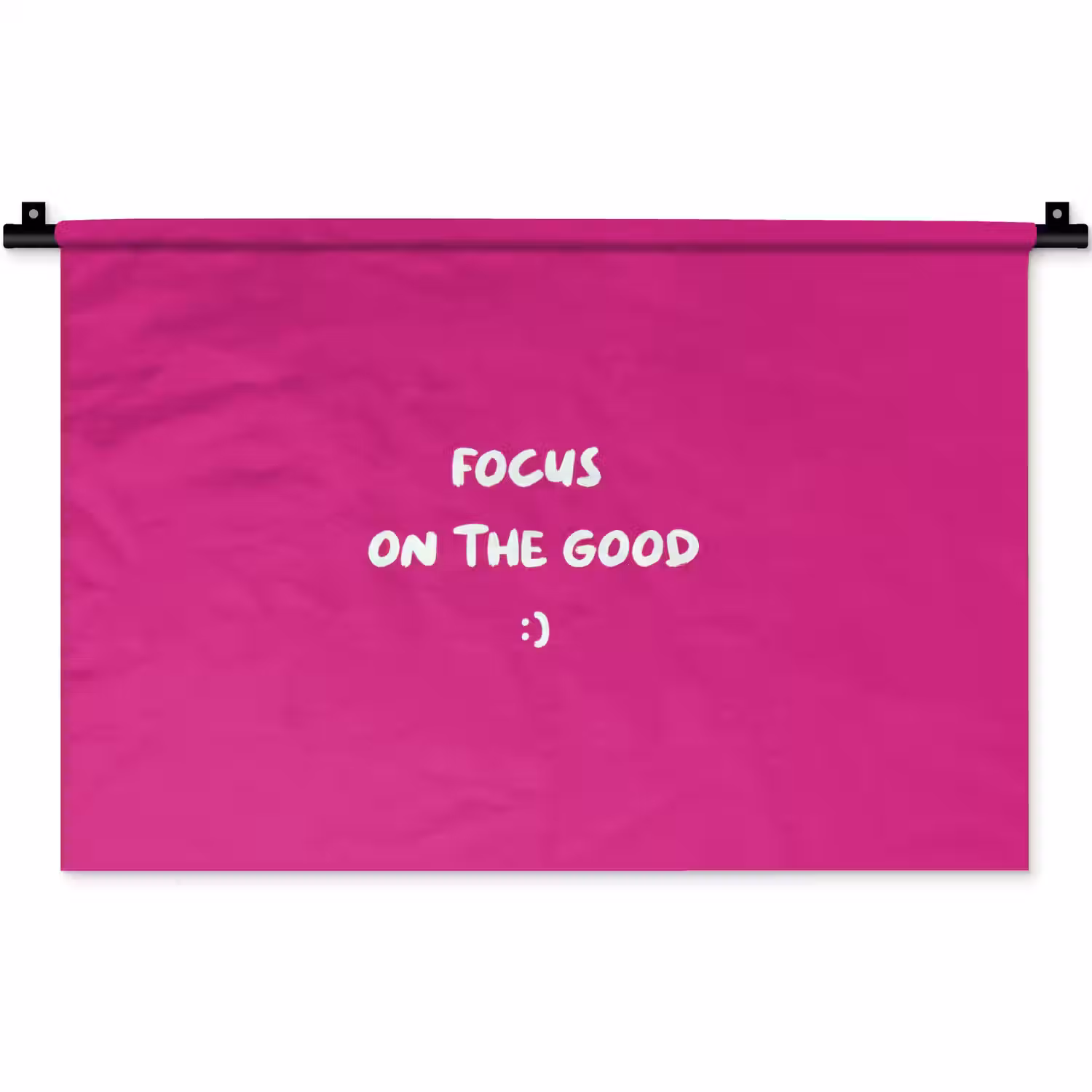 Focus - Smiley - Roze Wandkleed katoen klein -zz3d