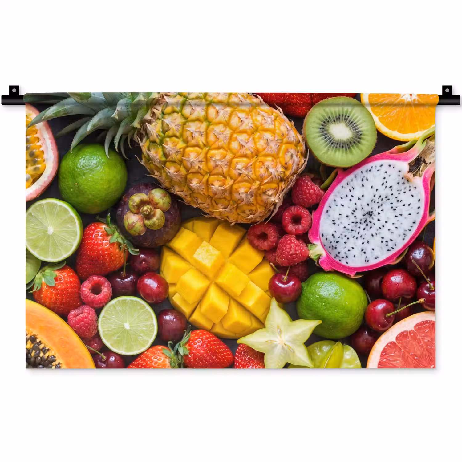 Fruit - Assortiment - Vers - Gezond - Kleurrijk Wandkleed katoen klein -zz3d