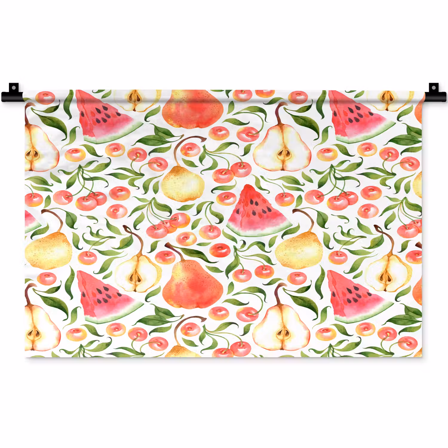 Fruit - Watermeloen - Kersen - Peer Wandkleed katoen klein 269 -zz3d
