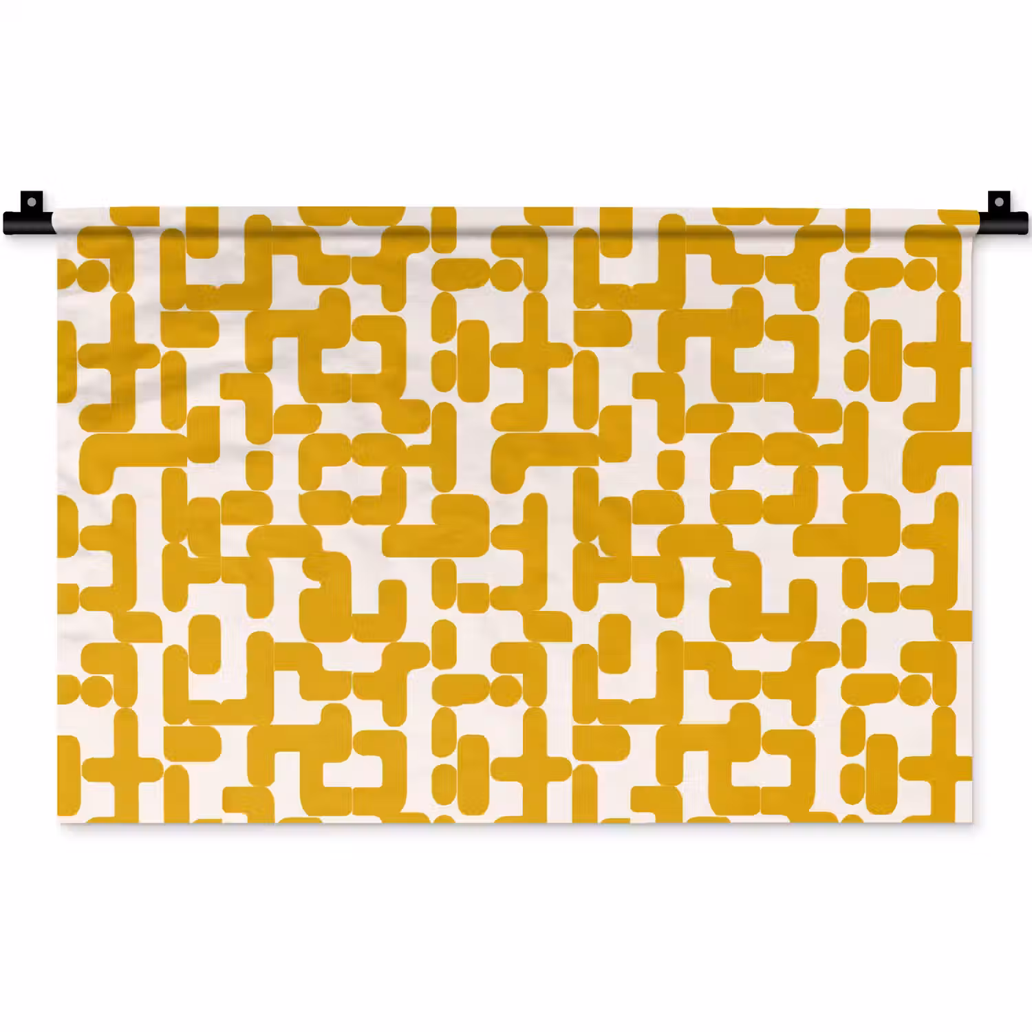 Geel - Beige - Patroon Wandkleed katoen klein 269 -zz3d
