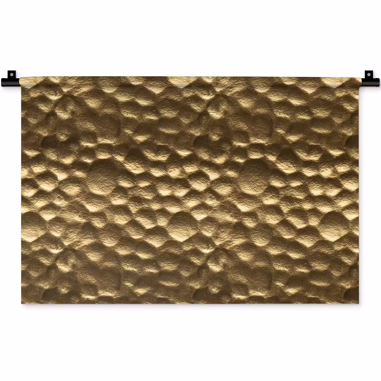 Gehamerd - Reliëf - Textuur - Bronsgoud Wandkleed katoen klein 269 -zz3d