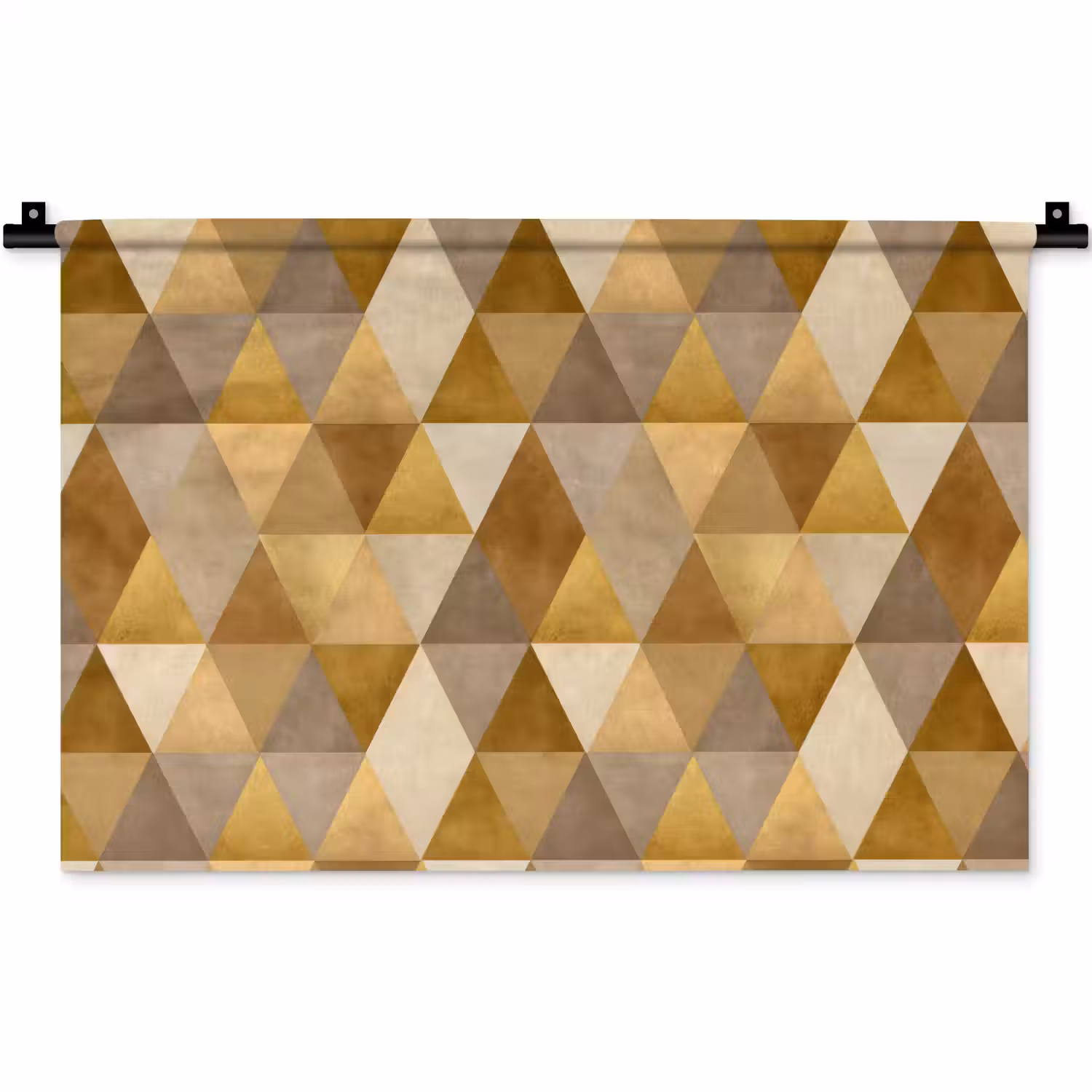 Geometrisch - Driehoek - Goud Wandkleed katoen klein 269 -zz3d