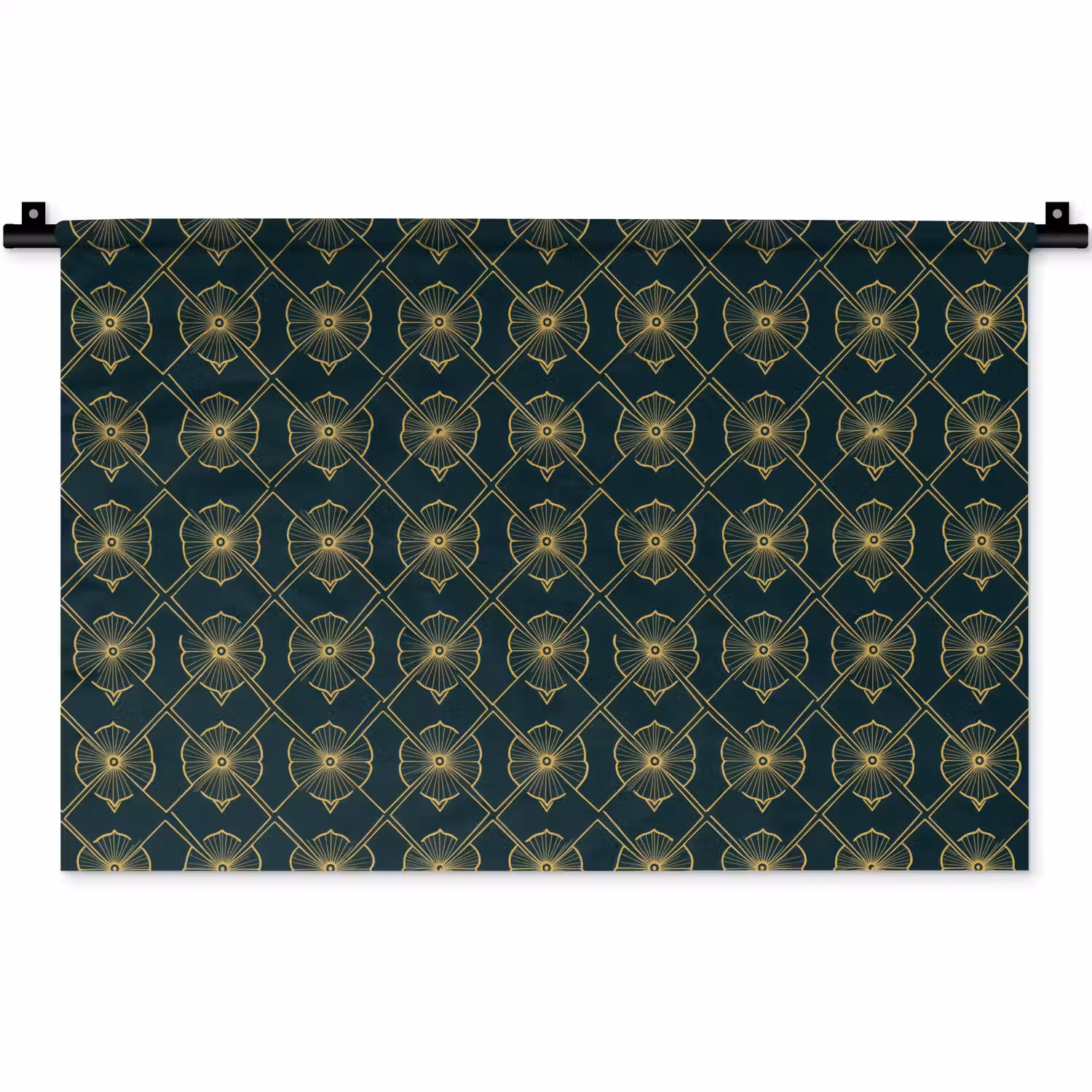Geometrisch - Elegant - Groen Wandkleed katoen klein 269 -zz3d