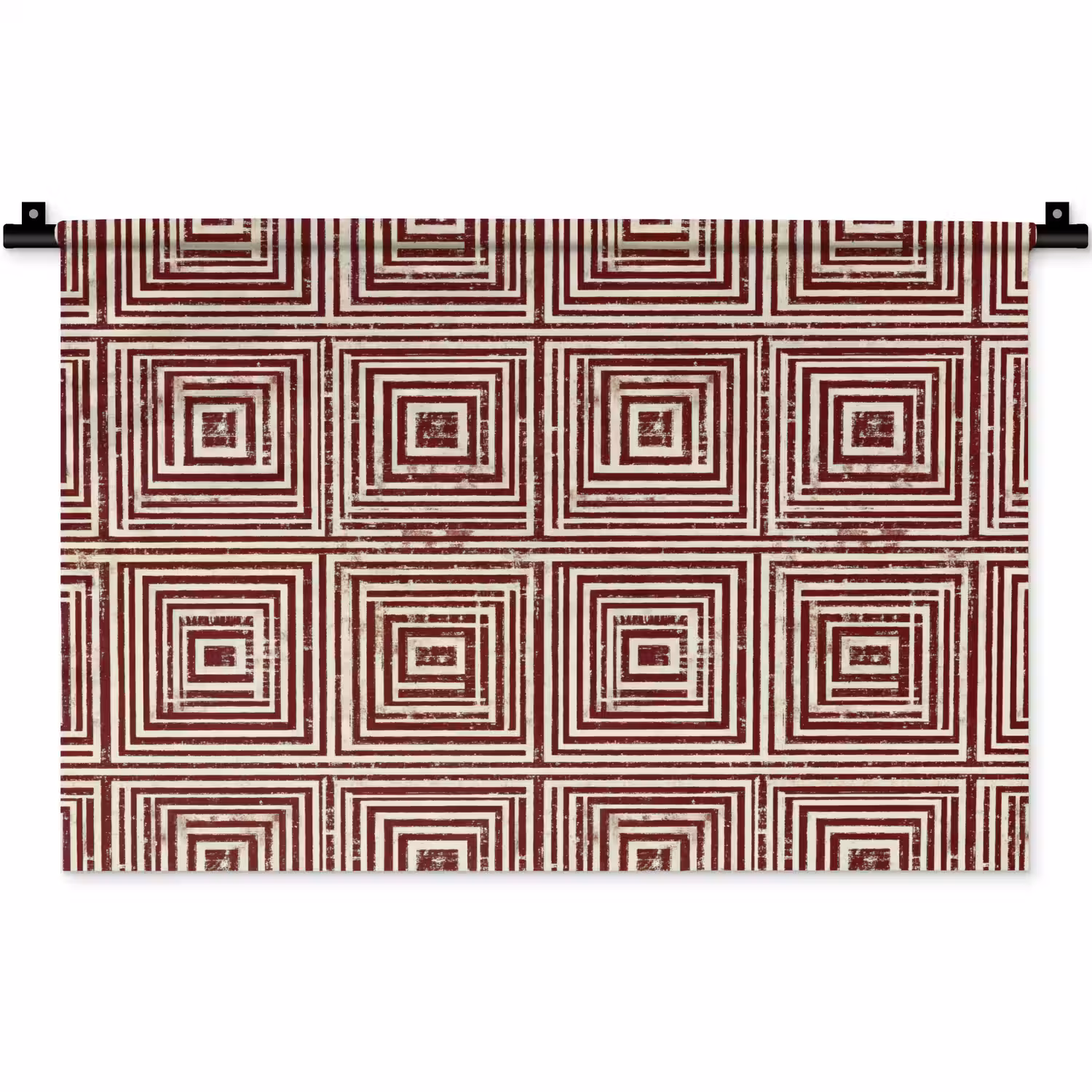 Geometrisch - Patroon - Rood Wandkleed katoen klein 269 -zz3d