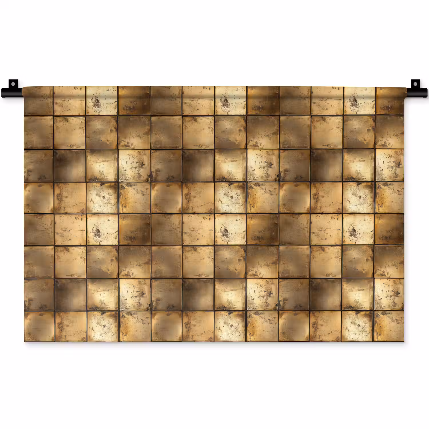 Geometrisch - Tegels - Goud Wandkleed katoen klein 269 -zz3d