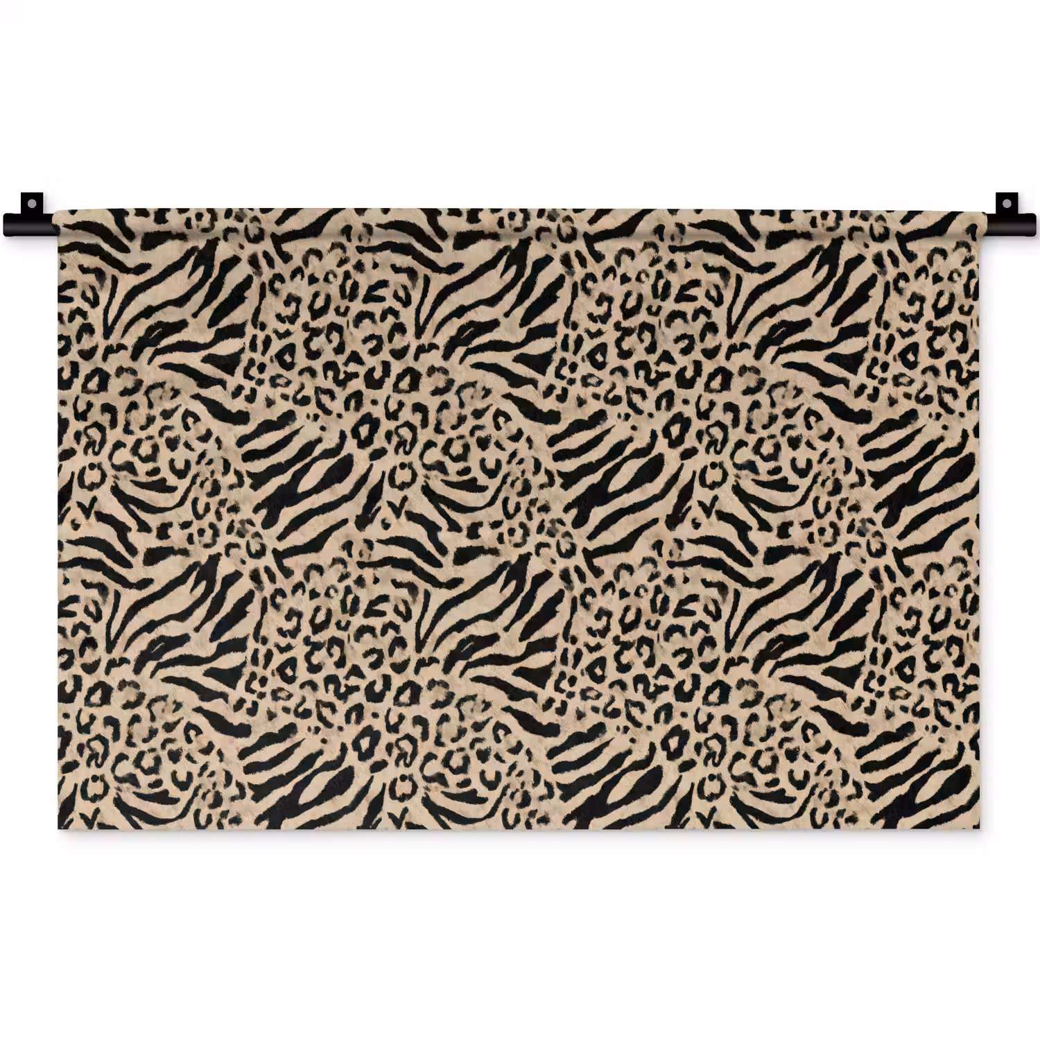 Giraf - Zebra - Motief - Bruin Wandkleed katoen klein 269 -zz3d
