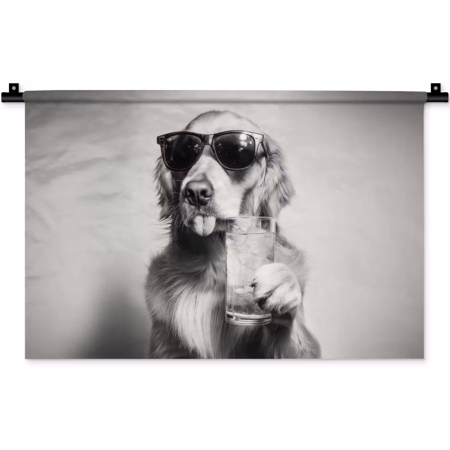 Golden retriever - Hond - Zonnebril - Gkas Wandkleed katoen klein -zz3d