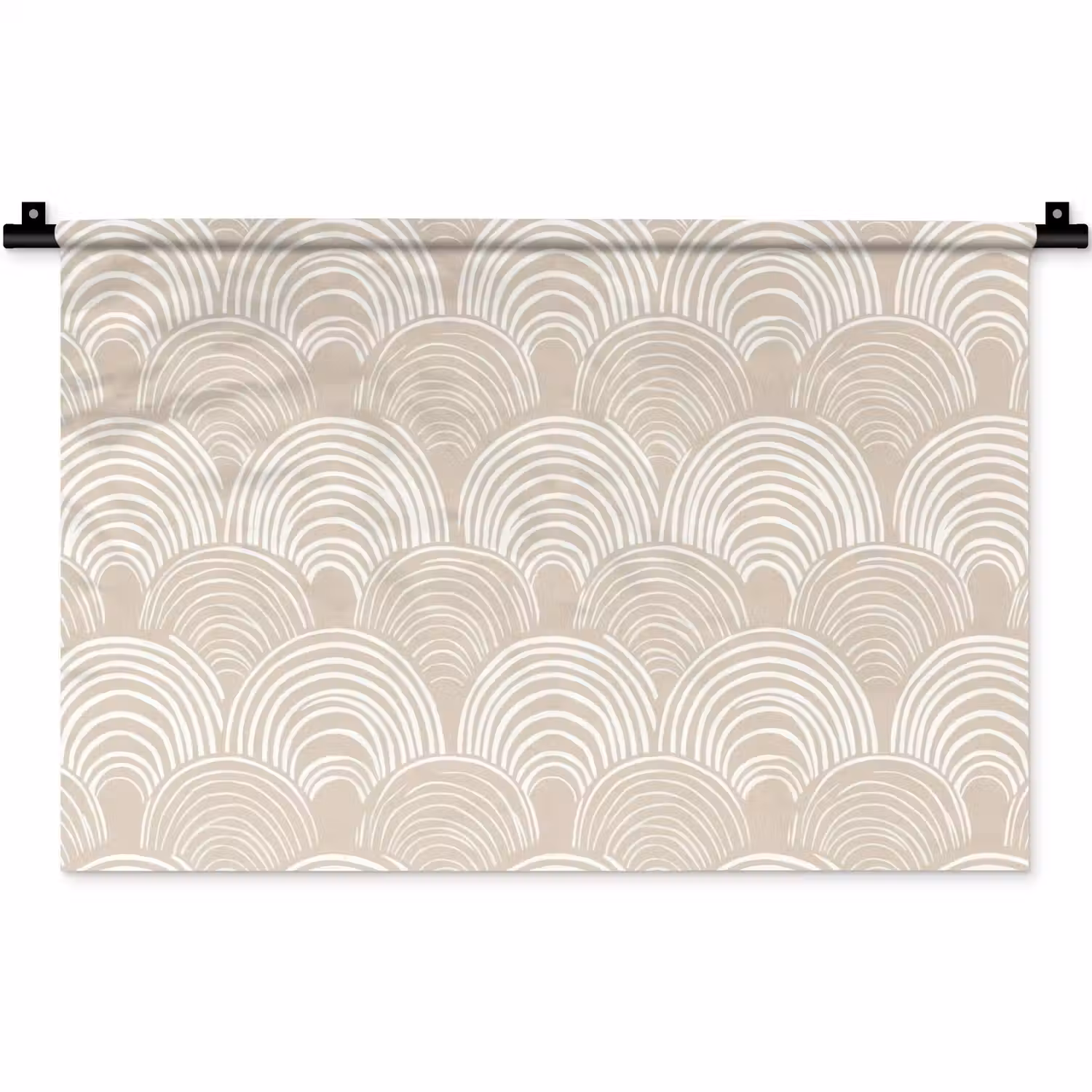 Golven - Structuur - Beige Wandkleed katoen klein 269 -zz3d