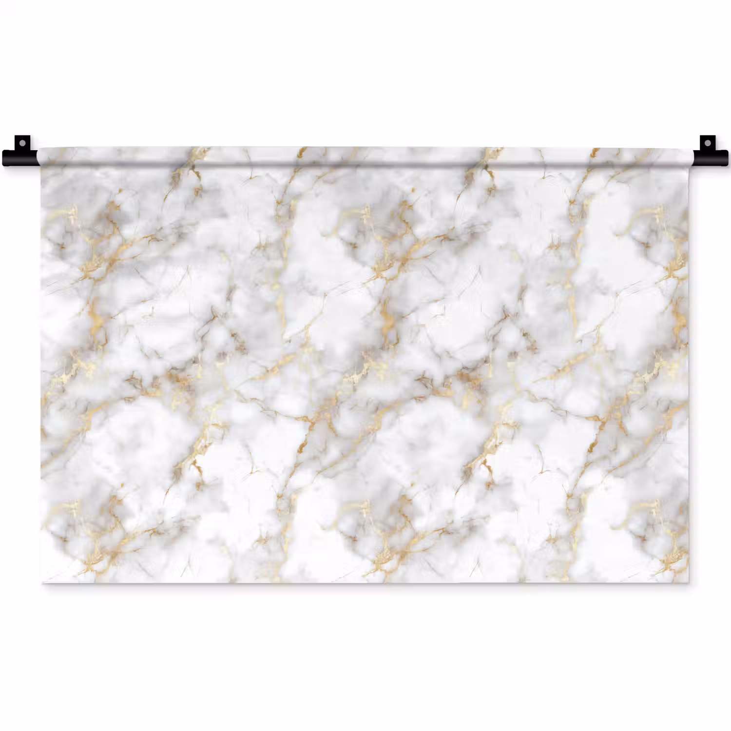 Gouden aders - Marmer - Wit Wandkleed katoen klein 269 -zz3d