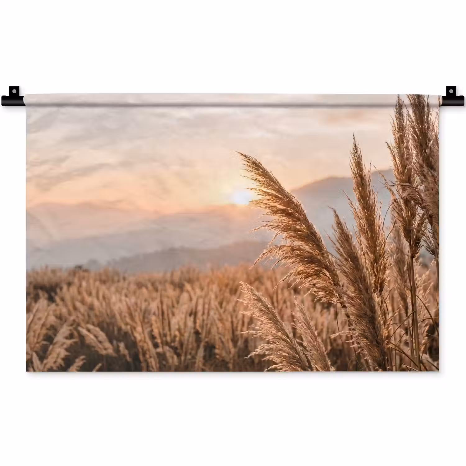 Gras - Veld - Zon - Natuur Wandkleed katoen klein -zz3d