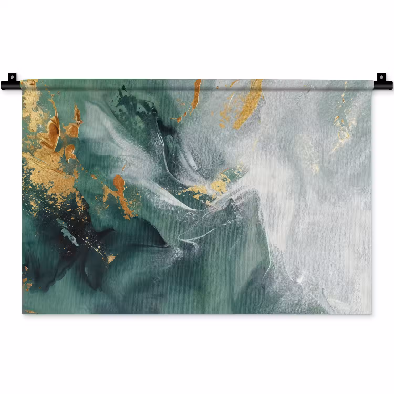 Groen - Modern - Marmer - Abstract Wandkleed katoen klein -zz3d