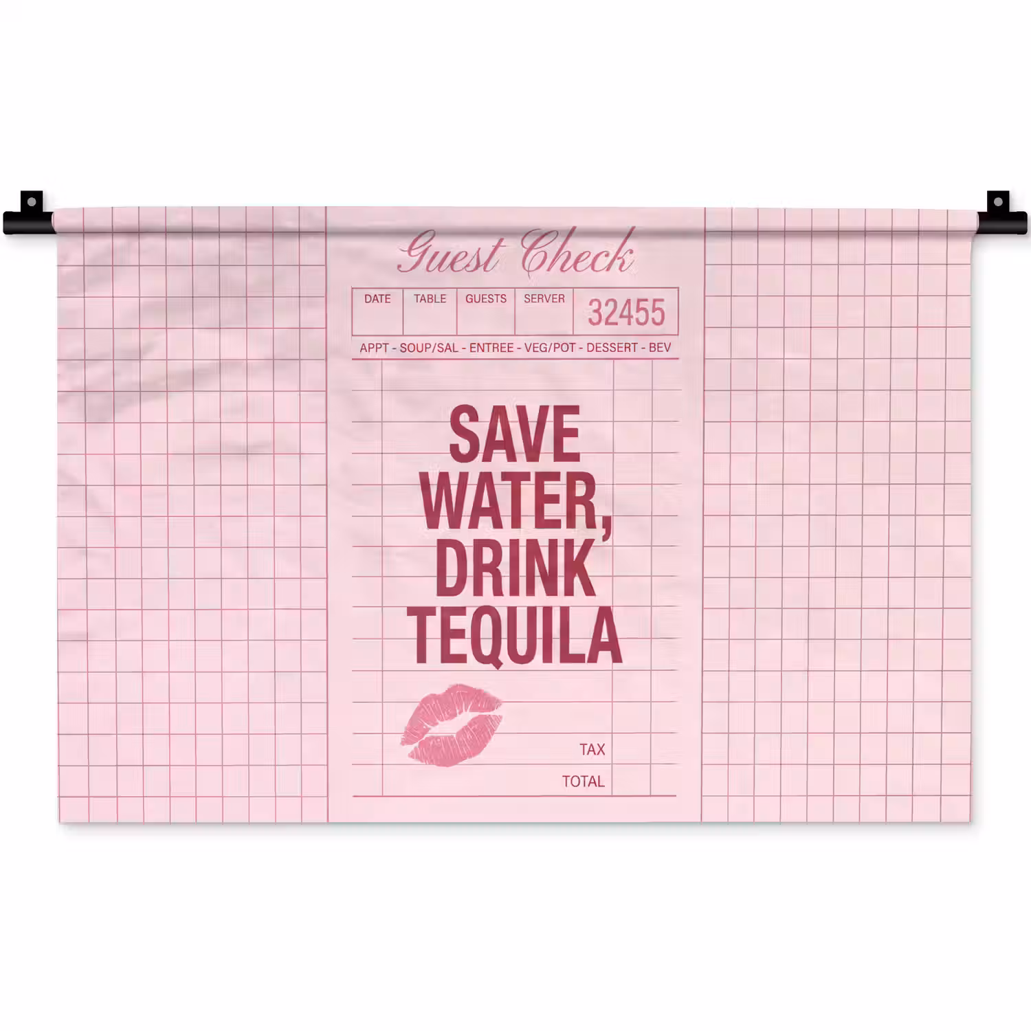 Humor - Drank - Tekst - Roze Wandkleed katoen klein -zz3d