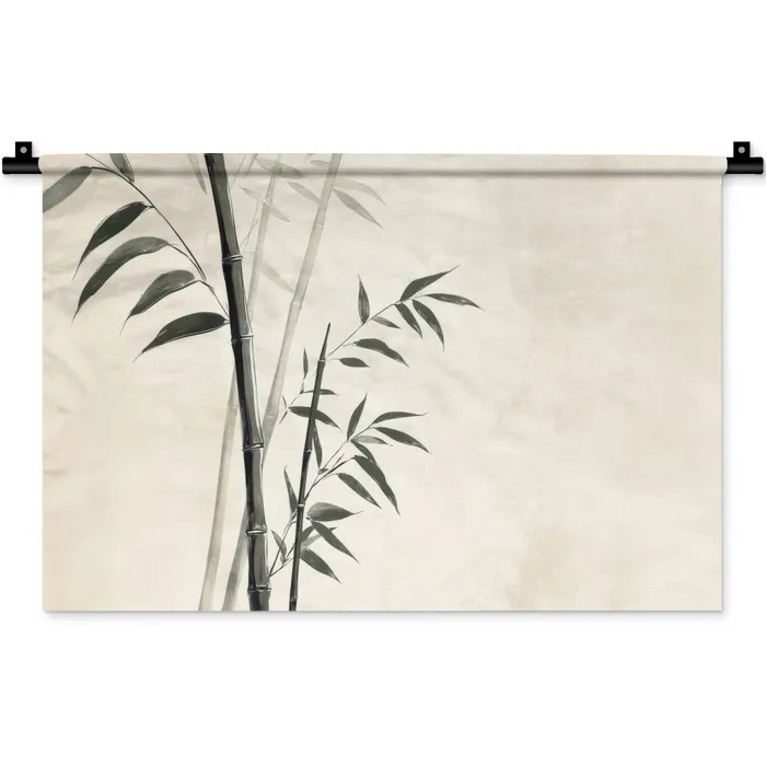 Japandi - Bamboe - Beige Wandkleed katoen klein -zz3d