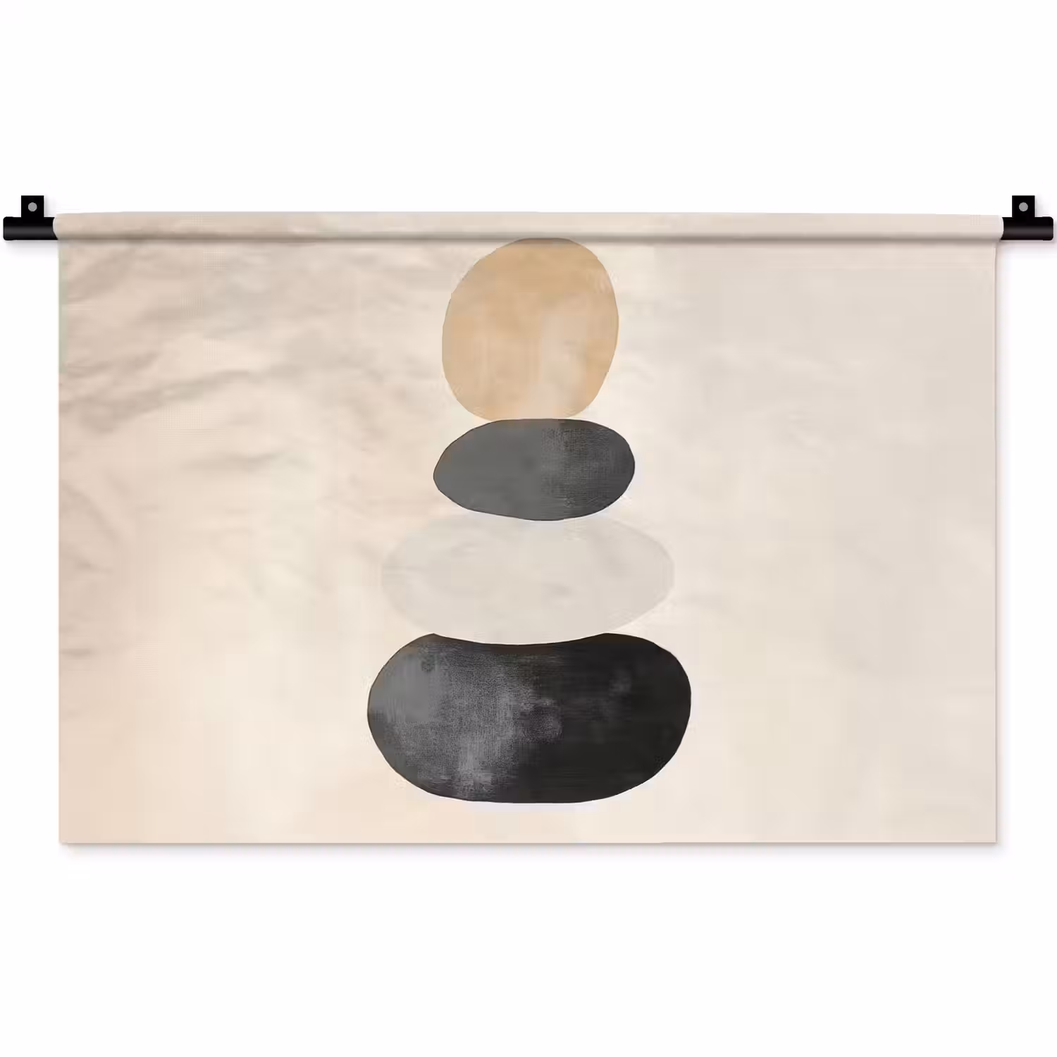 Japandi - Wabi sabi - Beige Wandkleed katoen klein -zz3d