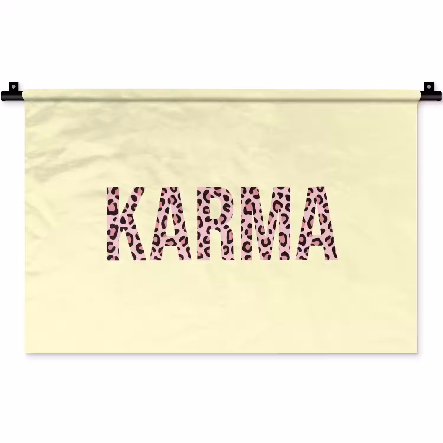 Karma - Luipaardprint - Geel Wandkleed katoen klein -zz3d