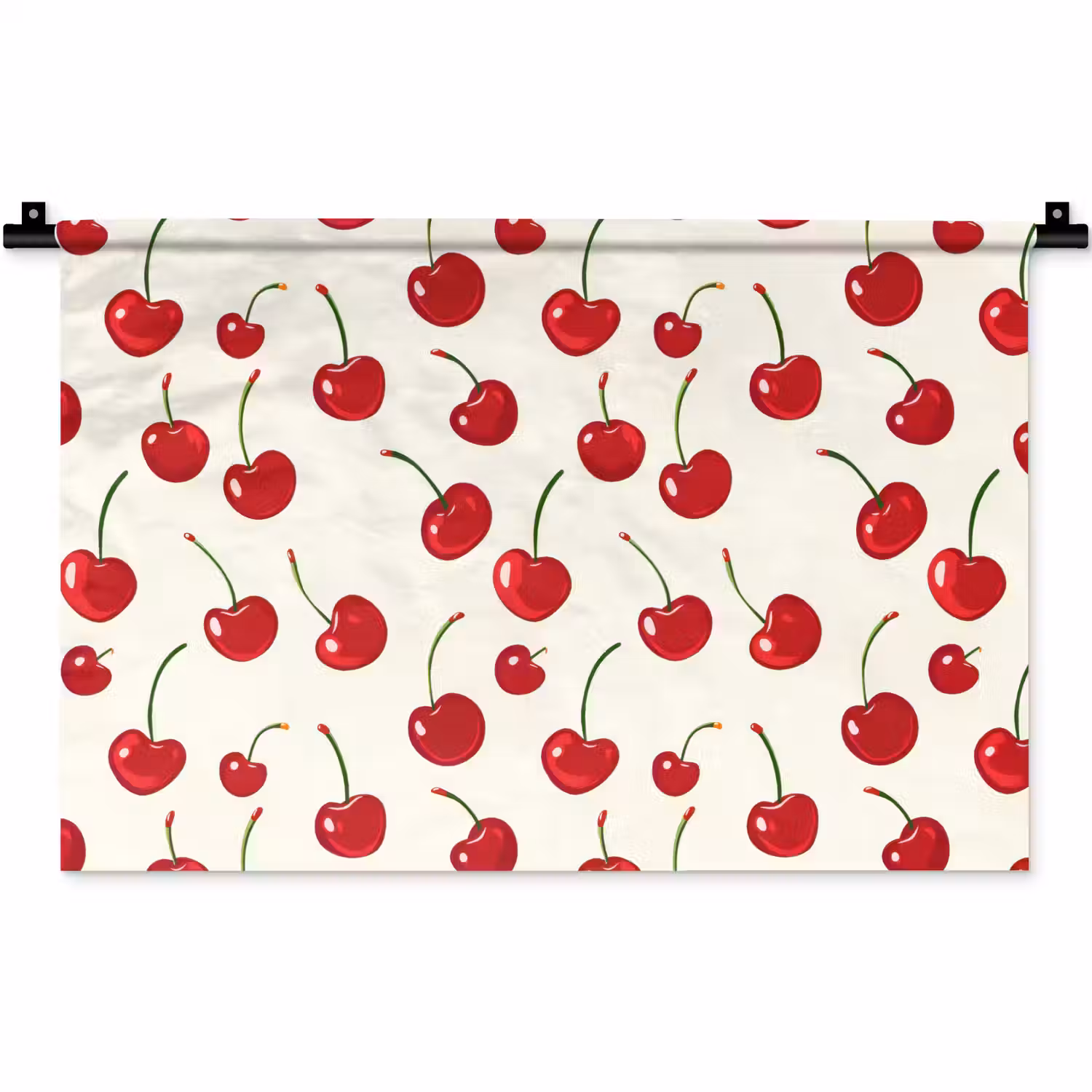 Kersen - Minimalistisch - Rood Wandkleed katoen klein 269 -zz3d